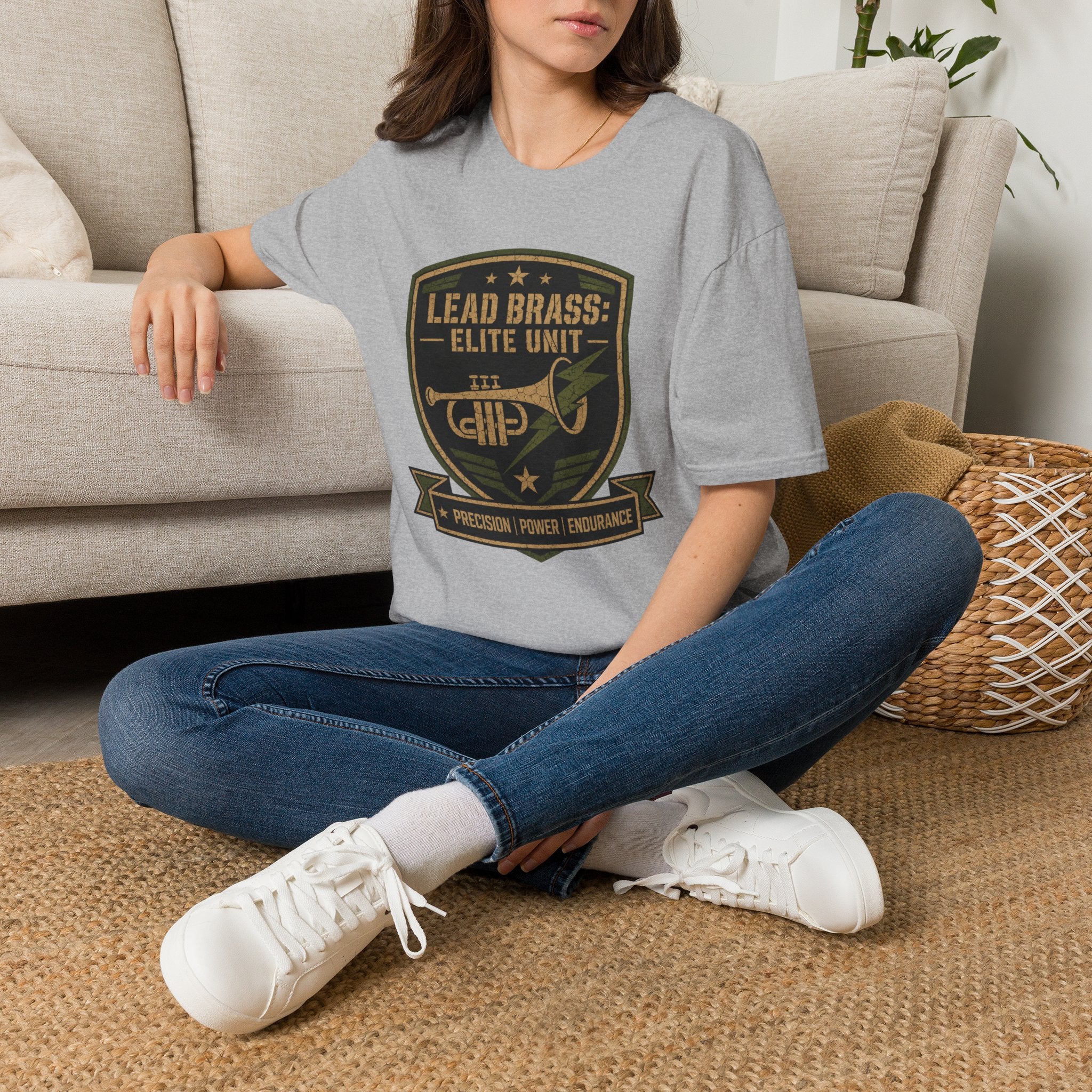 Lead Brass: Elite Unit Black Background T-shirt