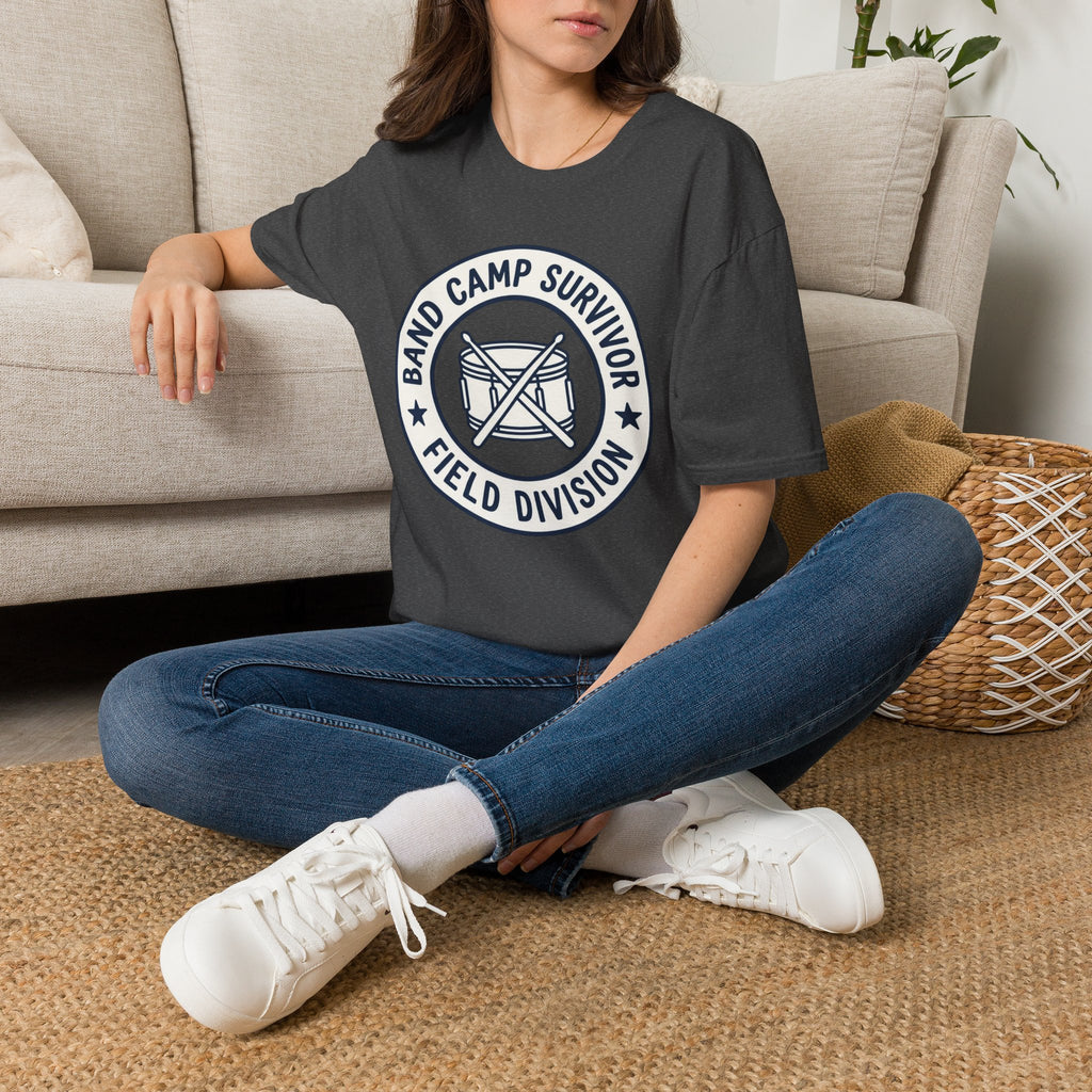 Band Camp Survivor Field Division with Snare Drum T-shirt