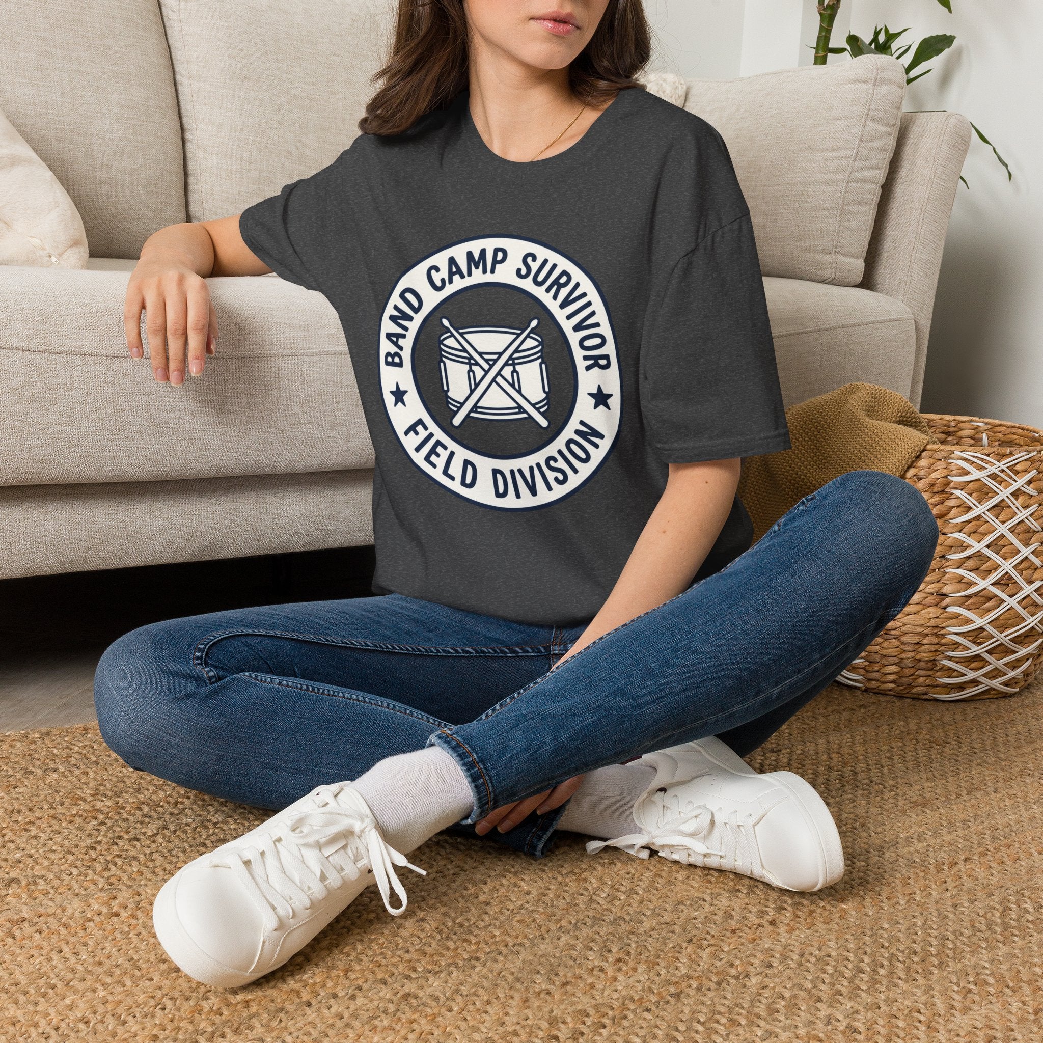 Band Camp Survivor Field Division with Snare Drum T-shirt