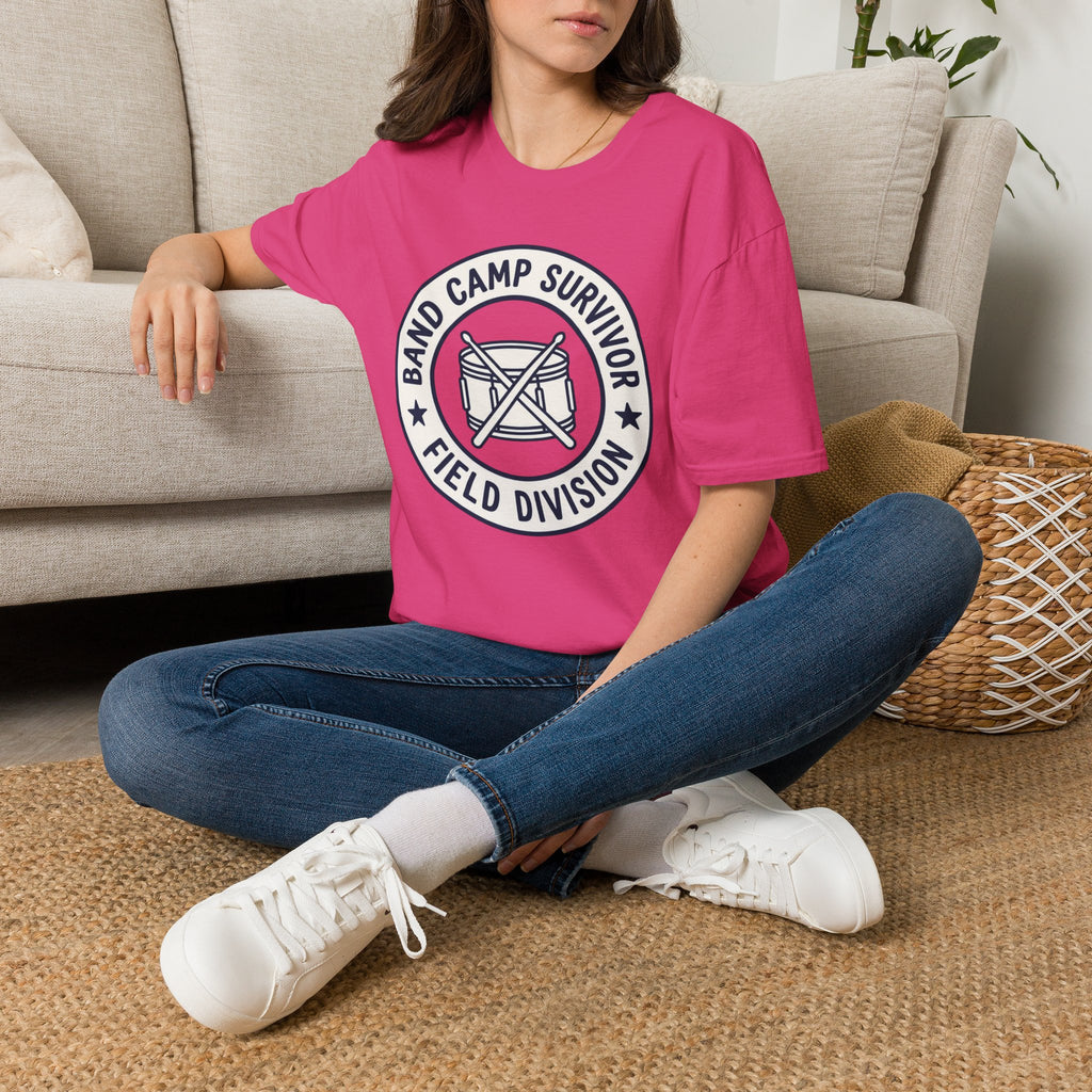 Band Camp Survivor Field Division with Snare Drum T-shirt