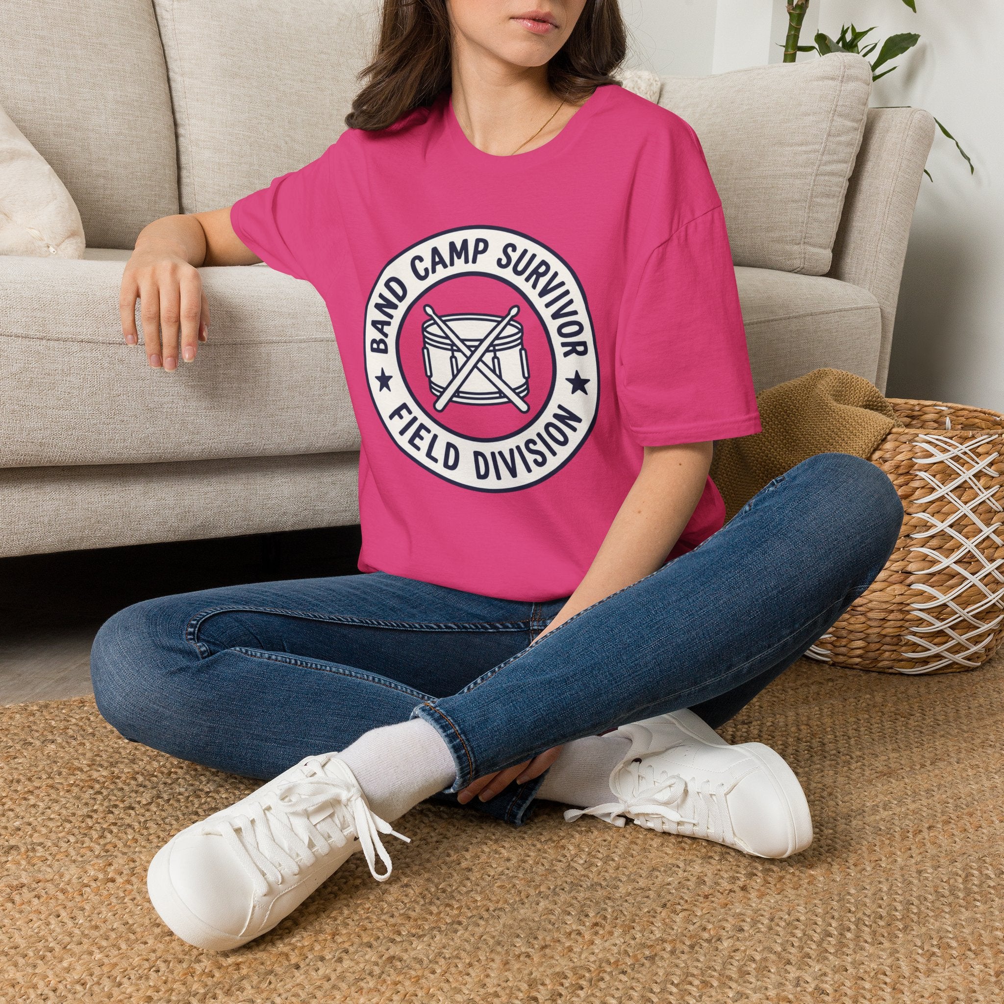 Band Camp Survivor Field Division with Snare Drum T-shirt