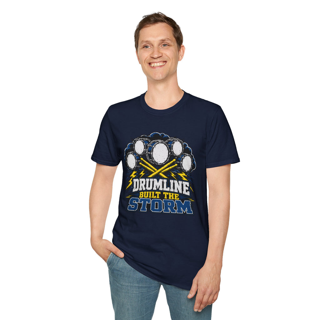 Drumline Built the Storm T-Shirt — Drum Corps Marching Band Tee