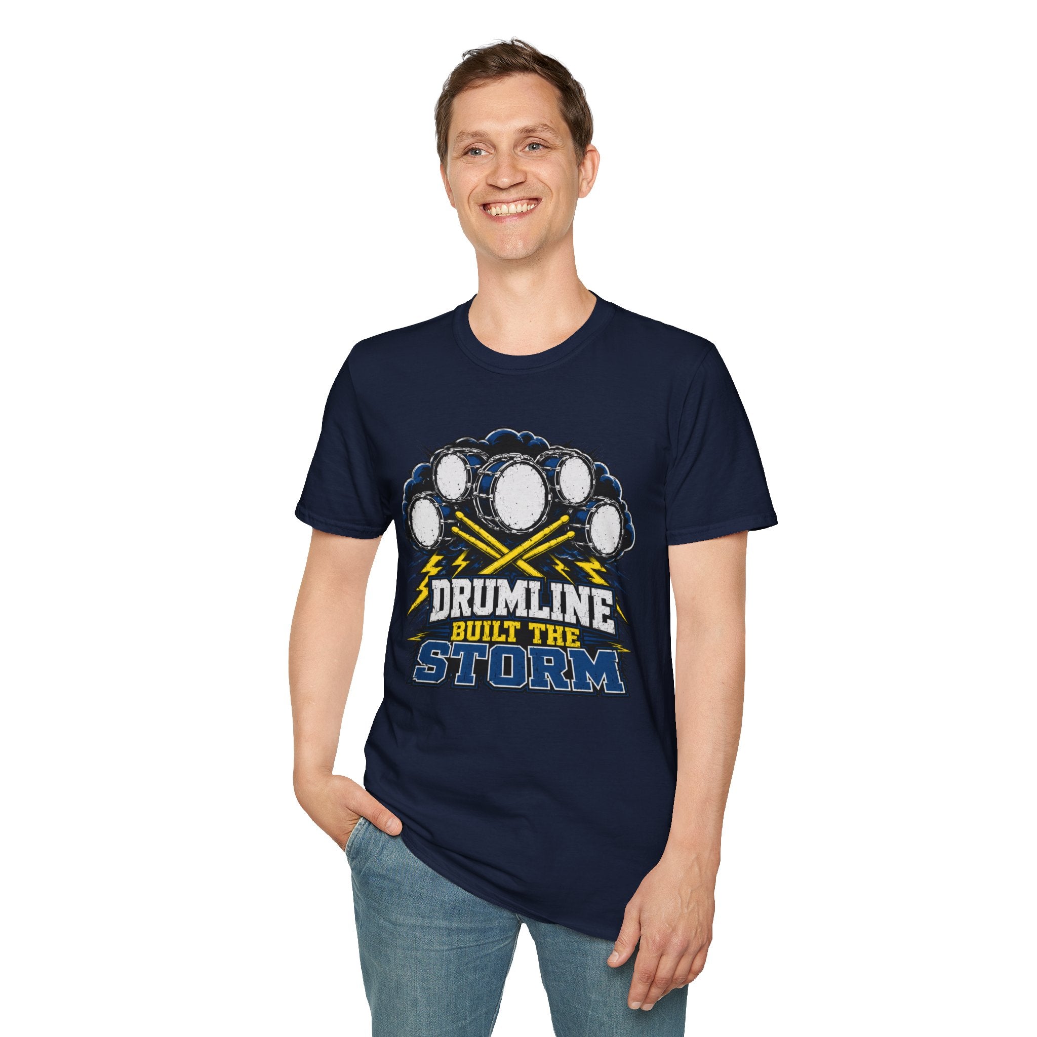 Drumline Built the Storm T-Shirt — Drum Corps Marching Band Tee