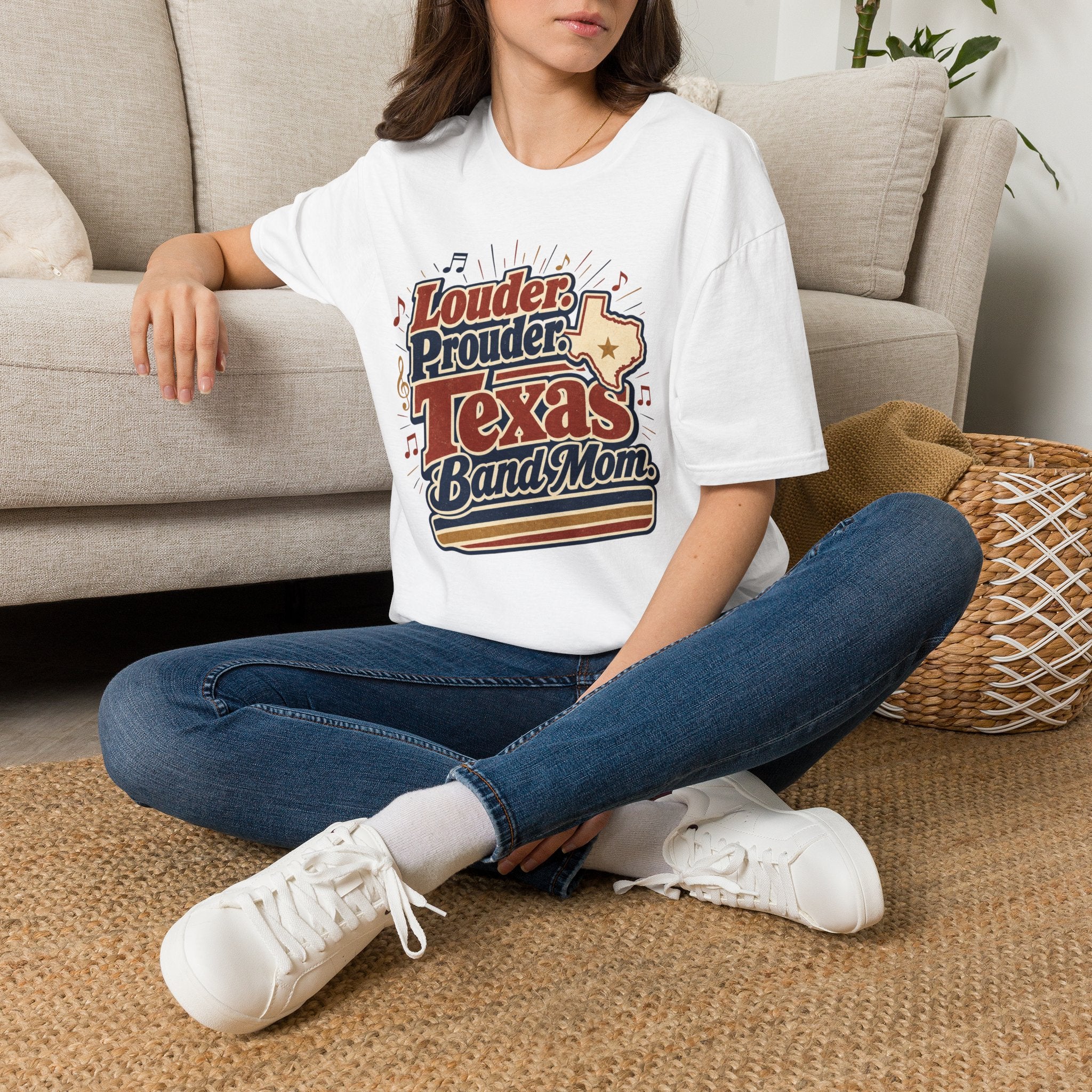 Louder Prouder Texas Band Mom T-shirt