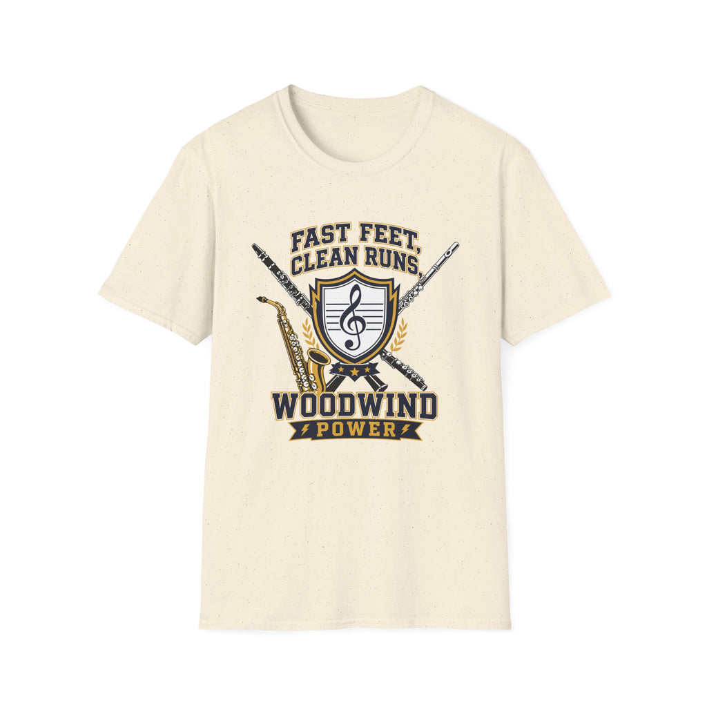 Fast Feet Clean Runs Woodwind Power T-shirt