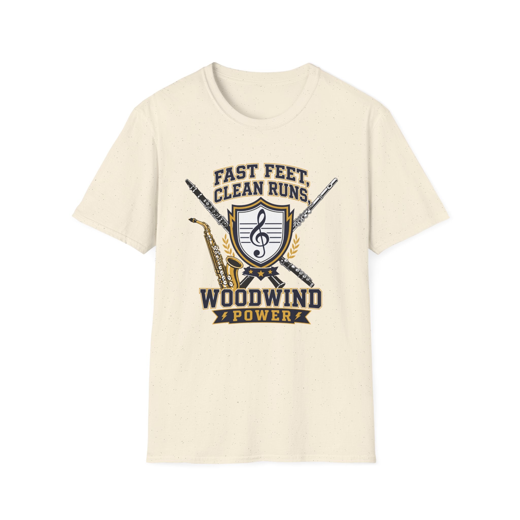 Fast Feet Clean Runs Woodwind Power T-shirt