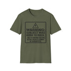 Warning: Subject Was Born to Rock T-shirt
