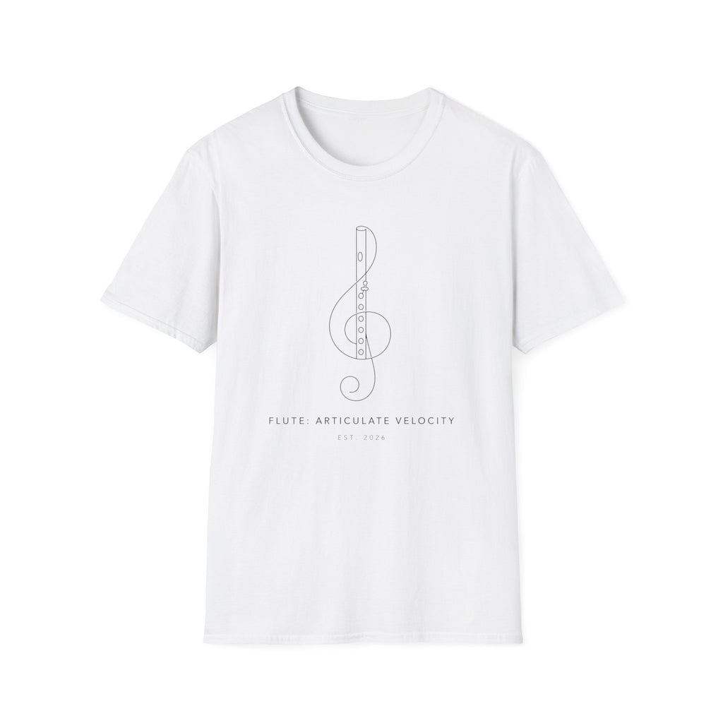 Flute Articulate Velocity Treble Clef T-shirt