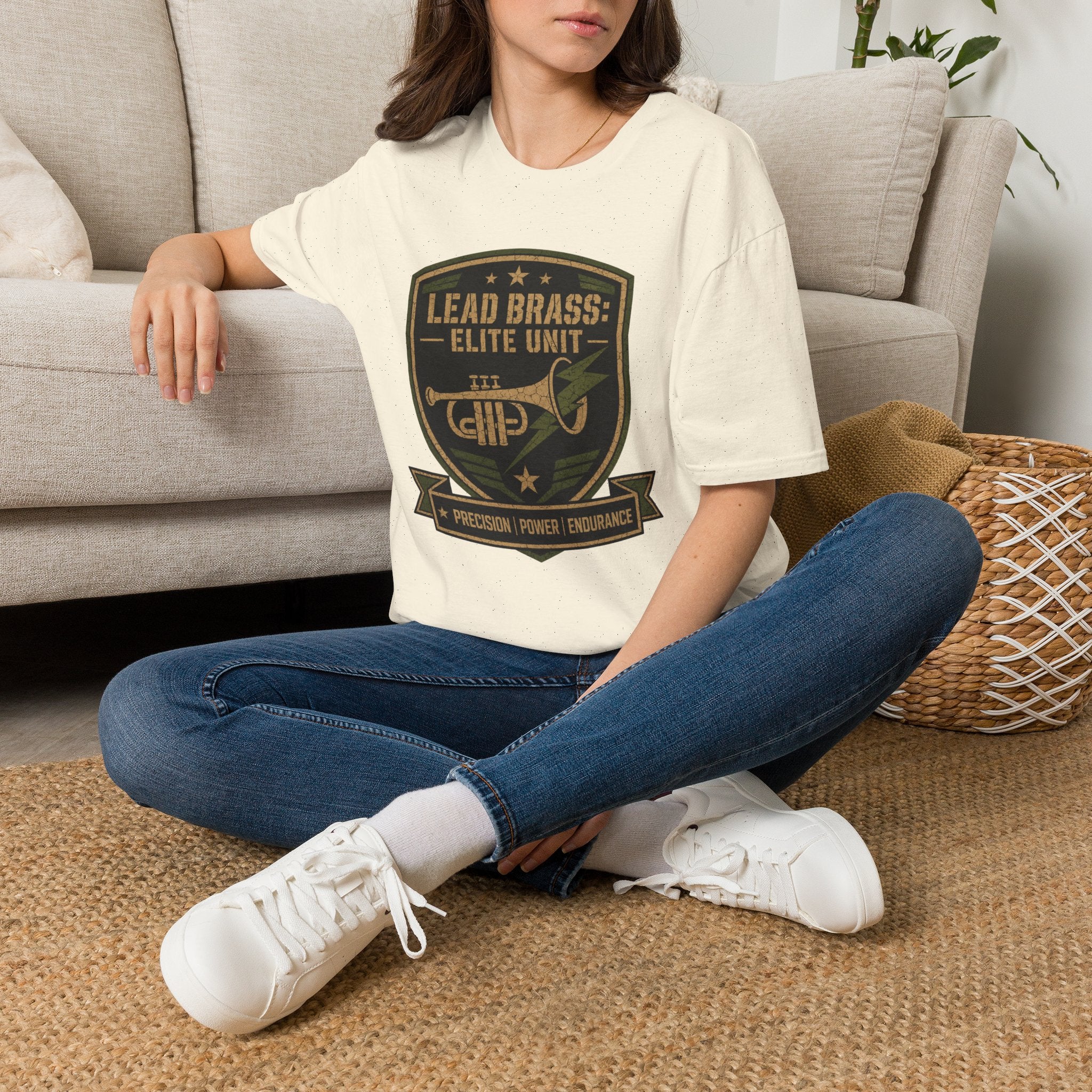 Lead Brass: Elite Unit Black Background T-shirt