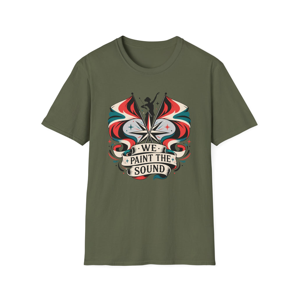 We Paint the Town Color Guard Retro Colors T-shirt