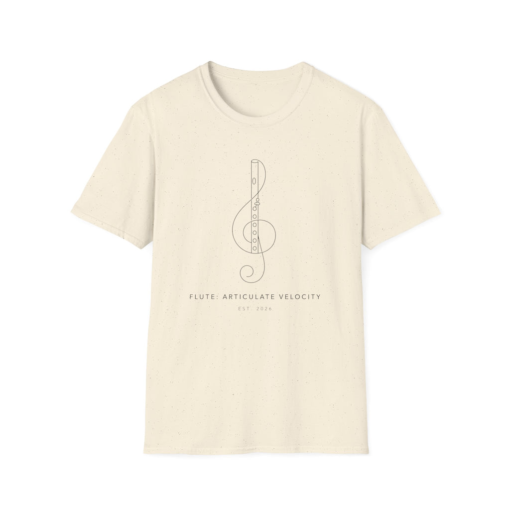 Flute Articulate Velocity Treble Clef T-shirt