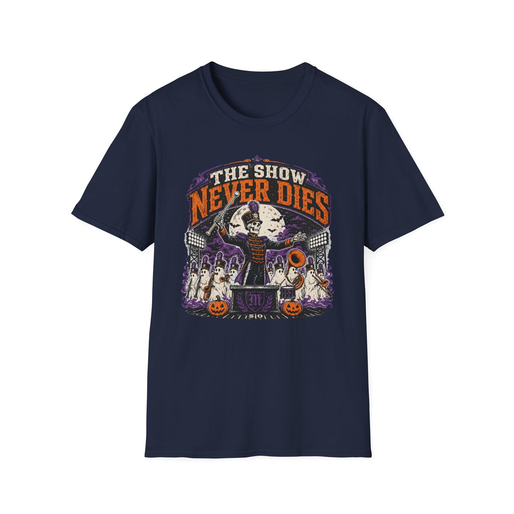The Show Never Dies Skeleton Ghost Band T-shirt