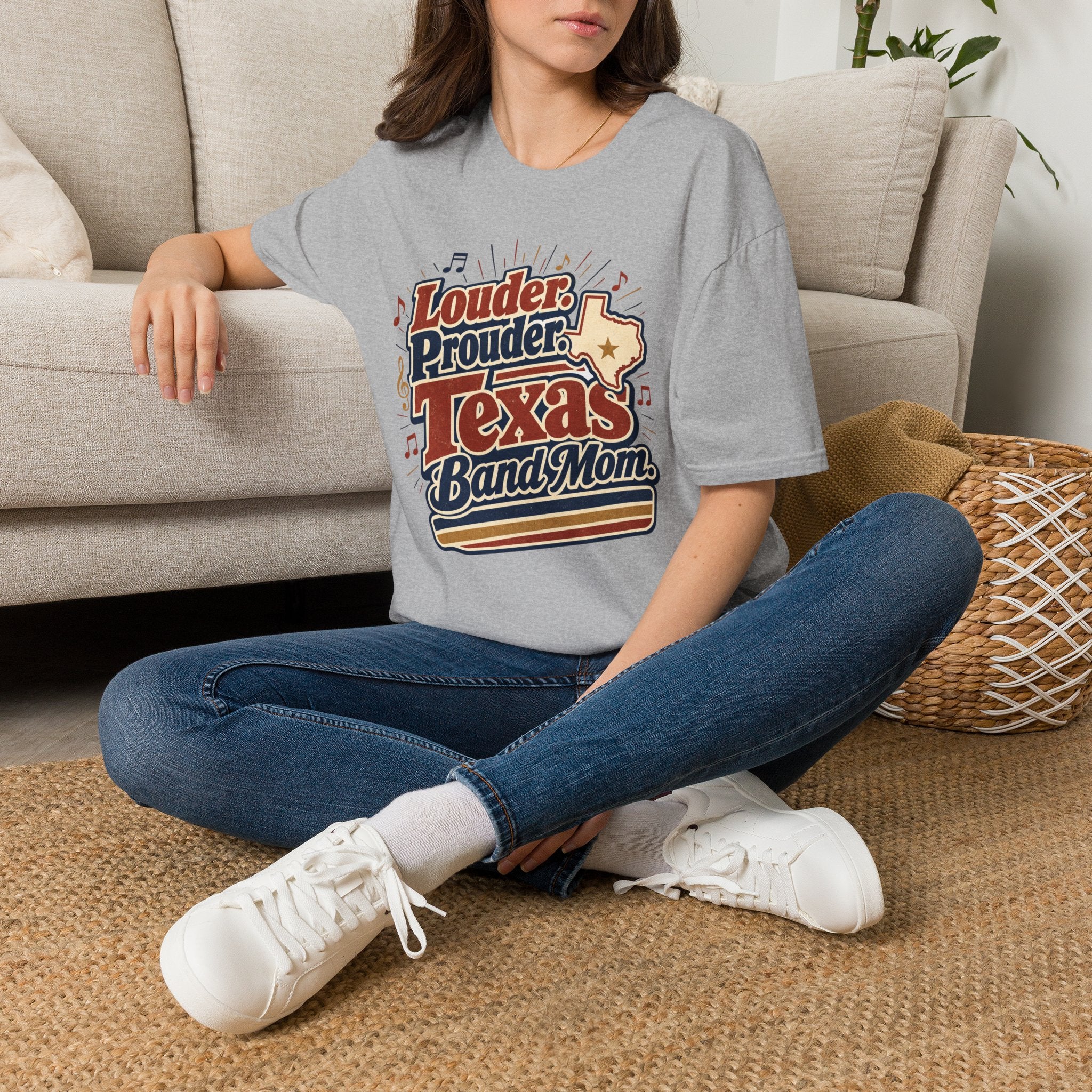 Louder Prouder Texas Band Mom T-shirt