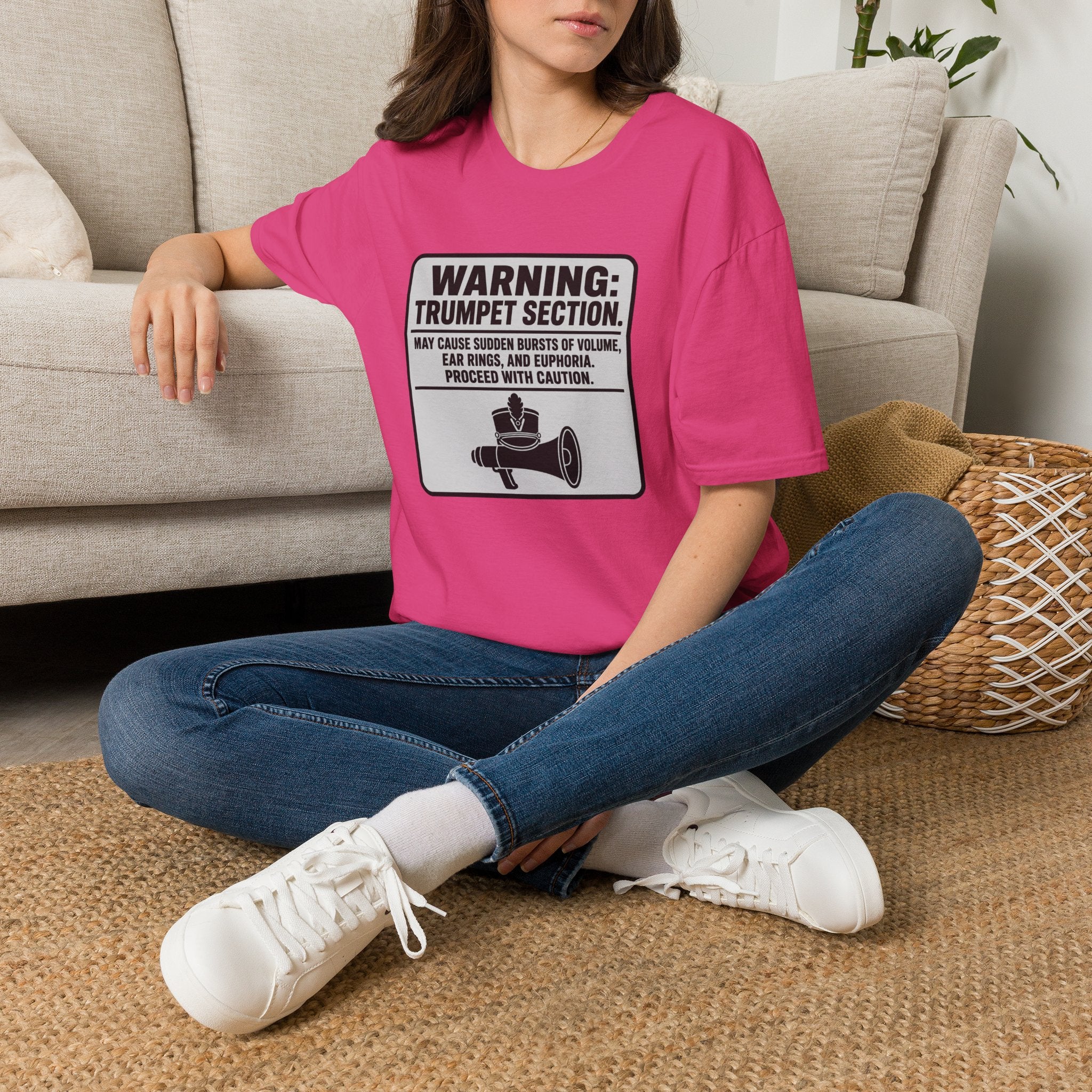 Warning Trumpet Section May Cause Sudden Bursts of Volume T-shirt