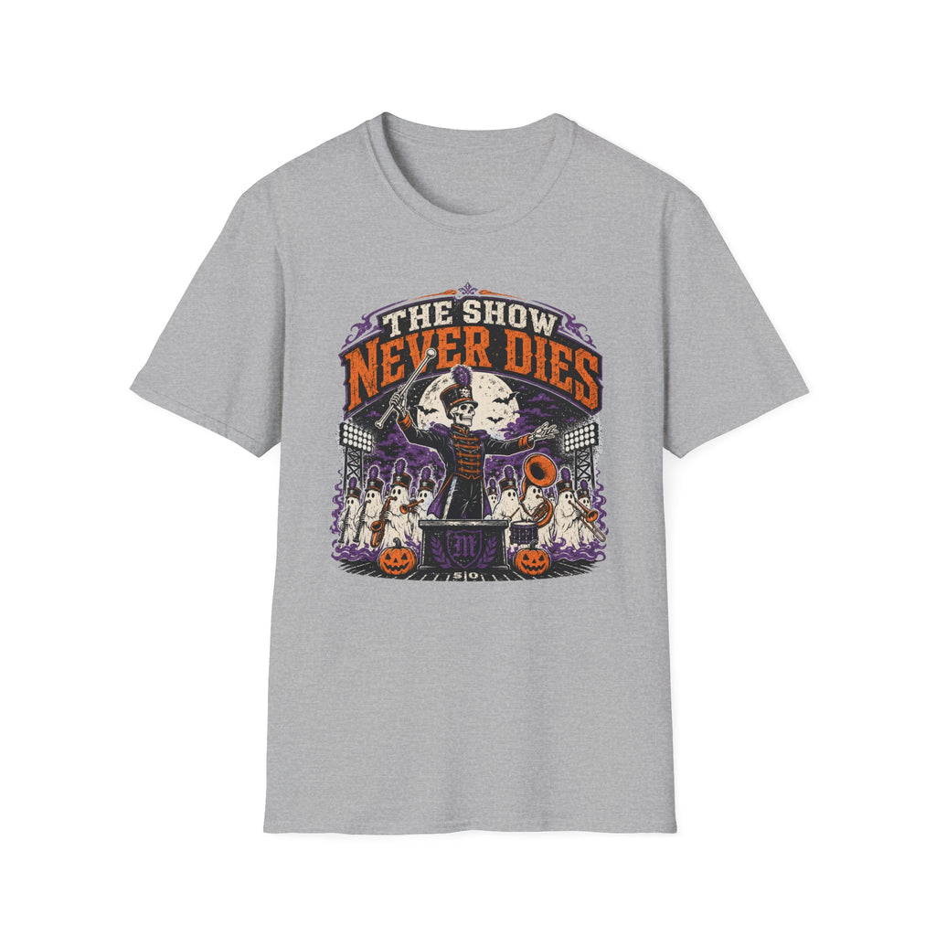The Show Never Dies Skeleton Ghost Band T-shirt