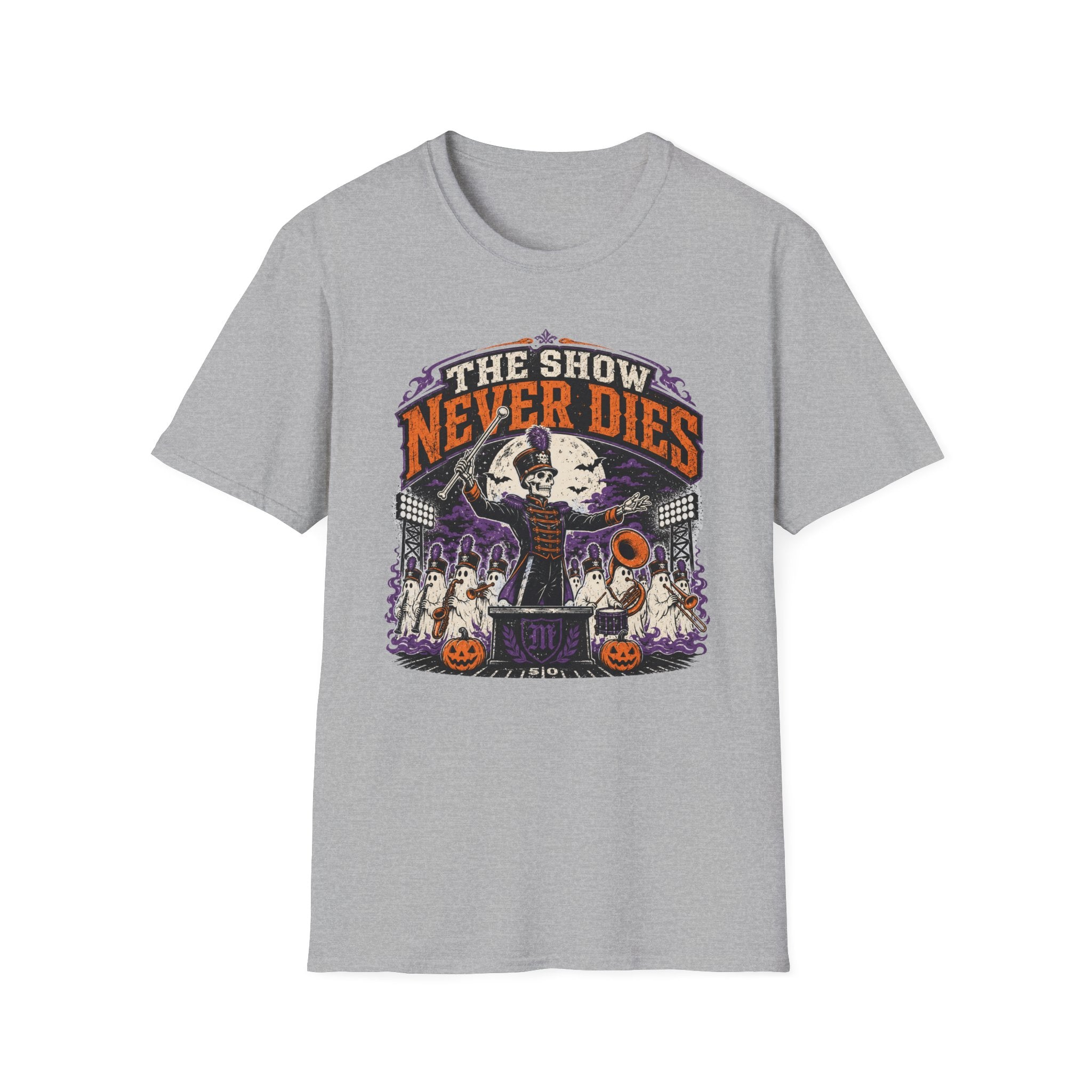 The Show Never Dies Skeleton Ghost Band T-shirt