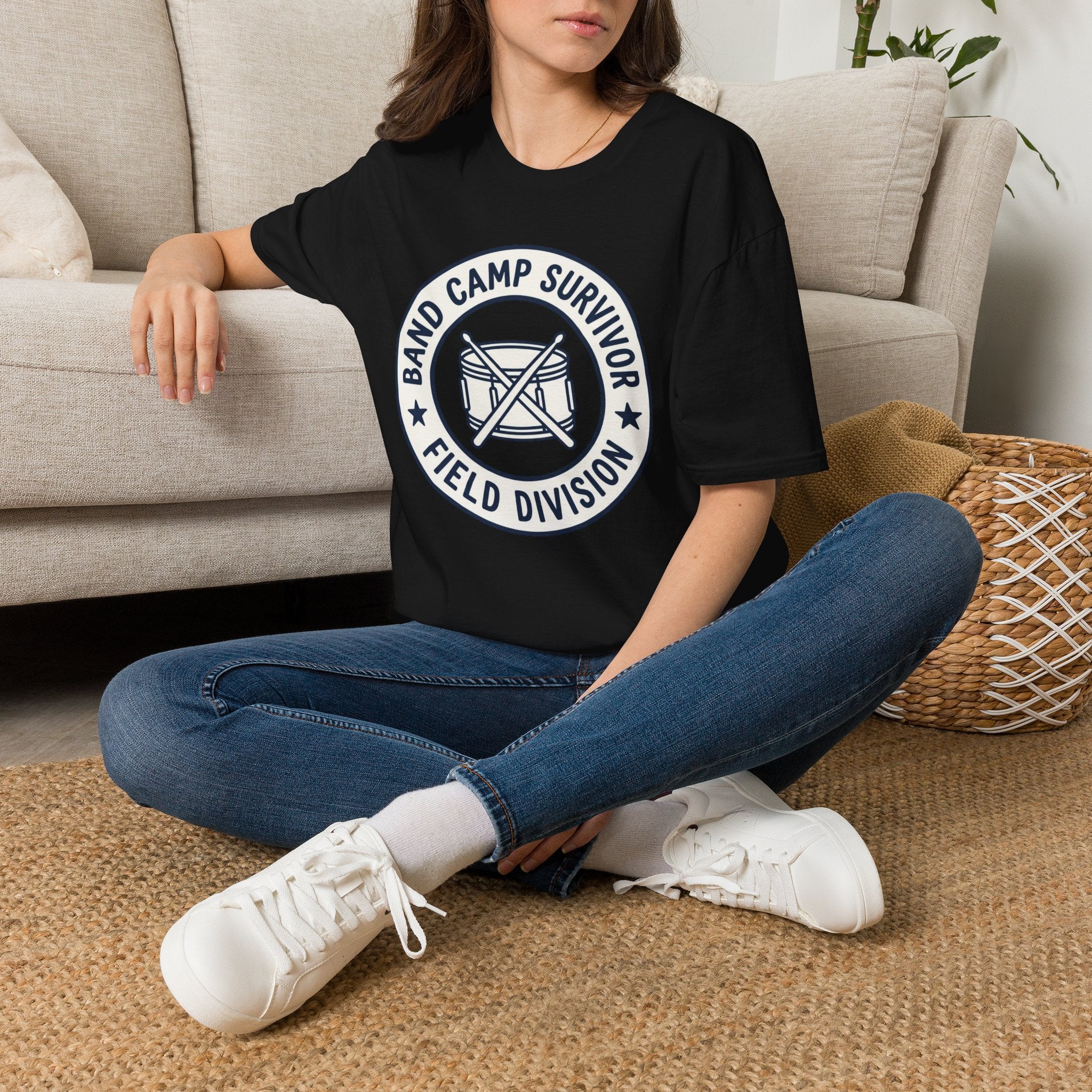 Band Camp Survivor Field Division with Snare Drum T-shirt