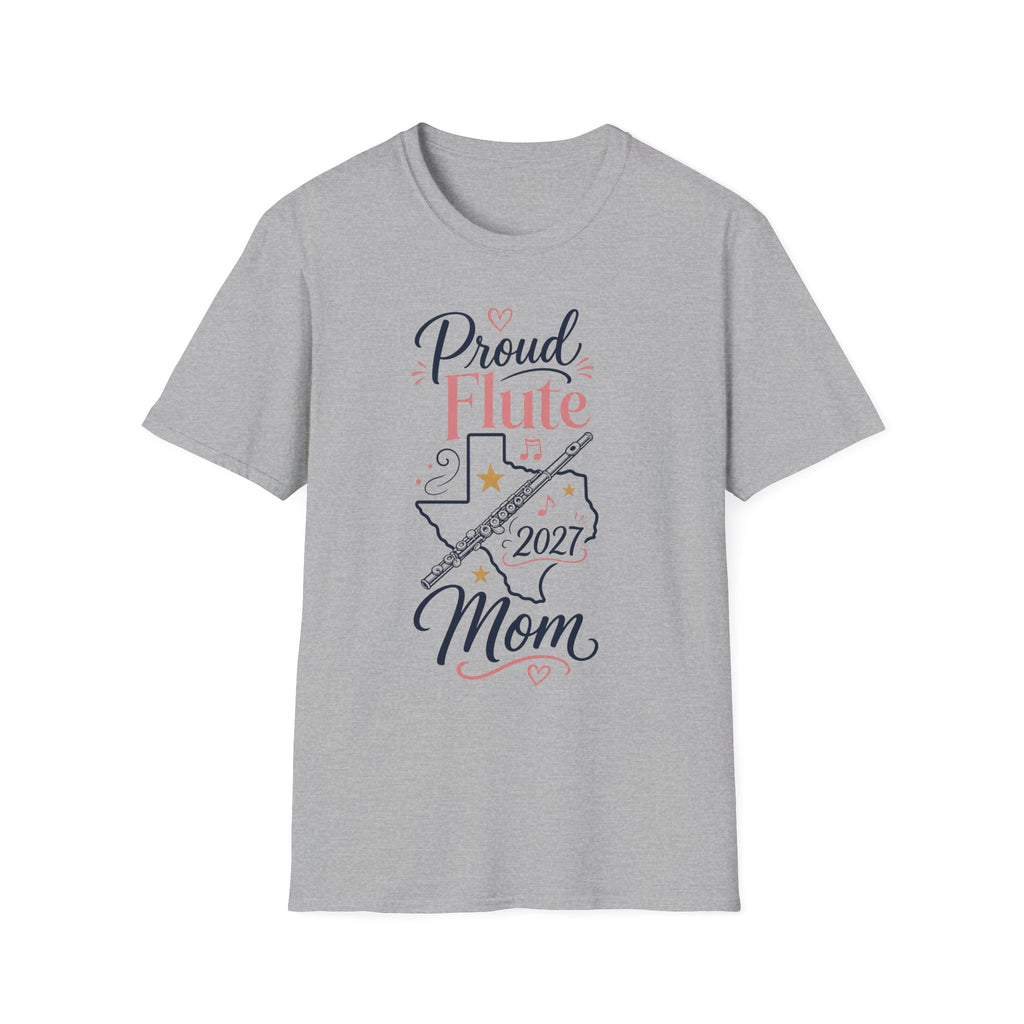 Proud Flute Mom Pink Texas T-shirt