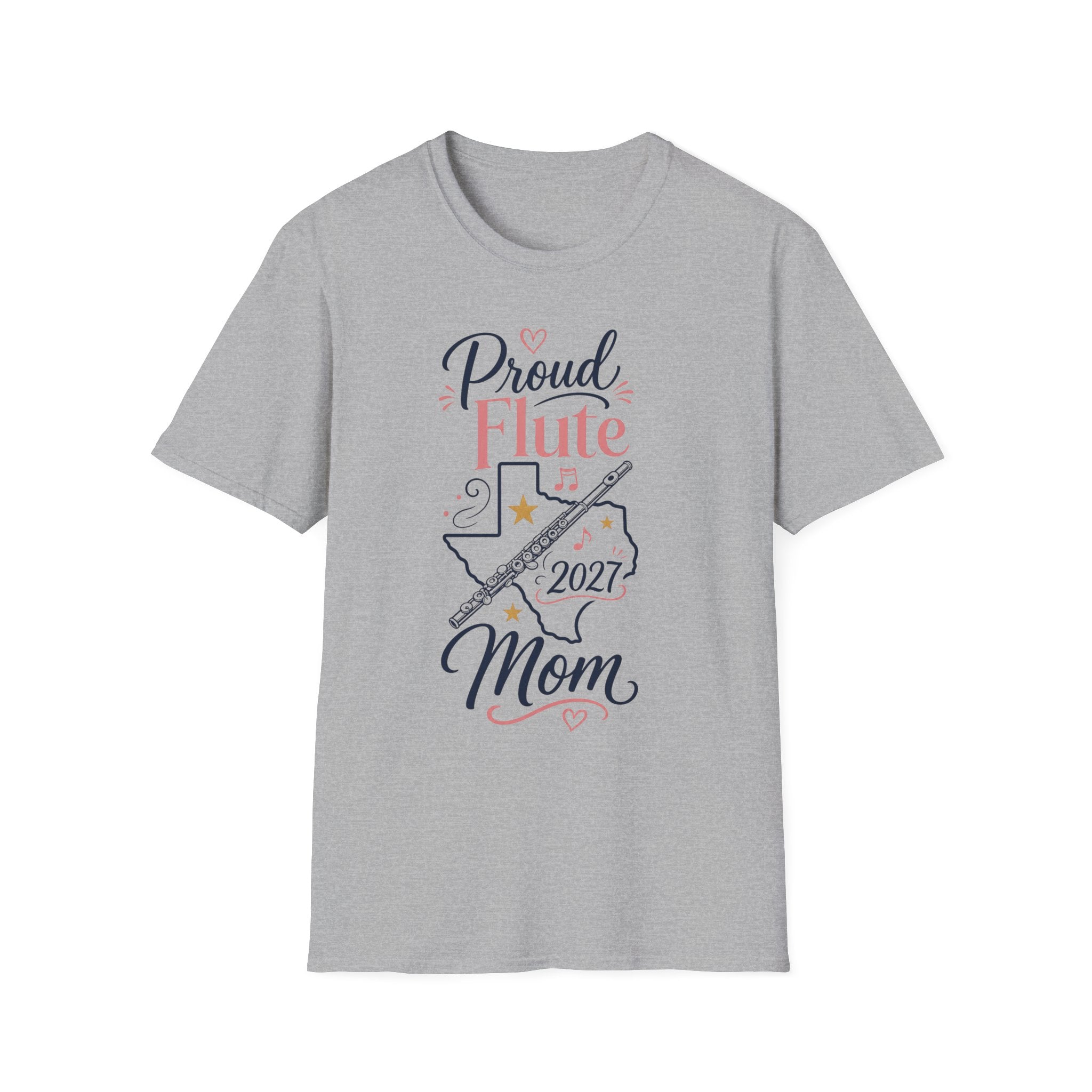 Proud Flute Mom Pink Texas T-shirt