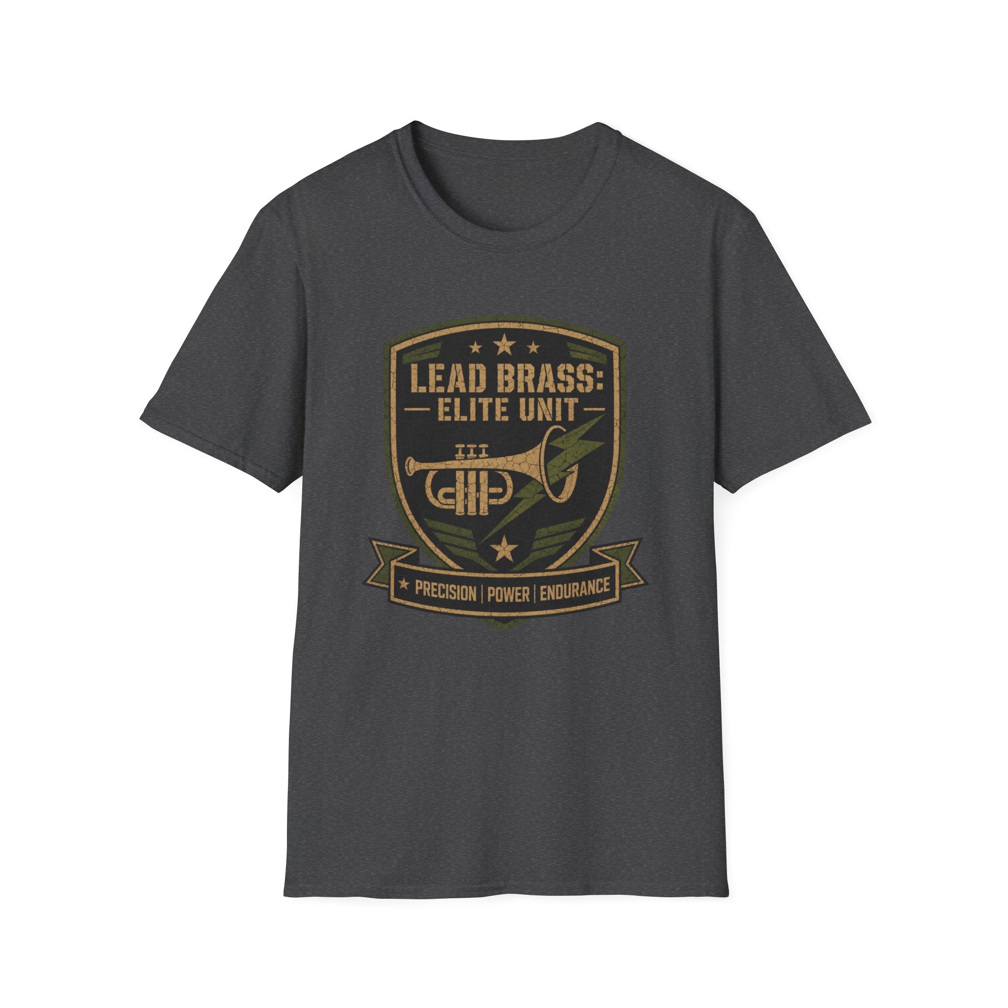 Lead Brass: Elite Unit Black Background T-shirt