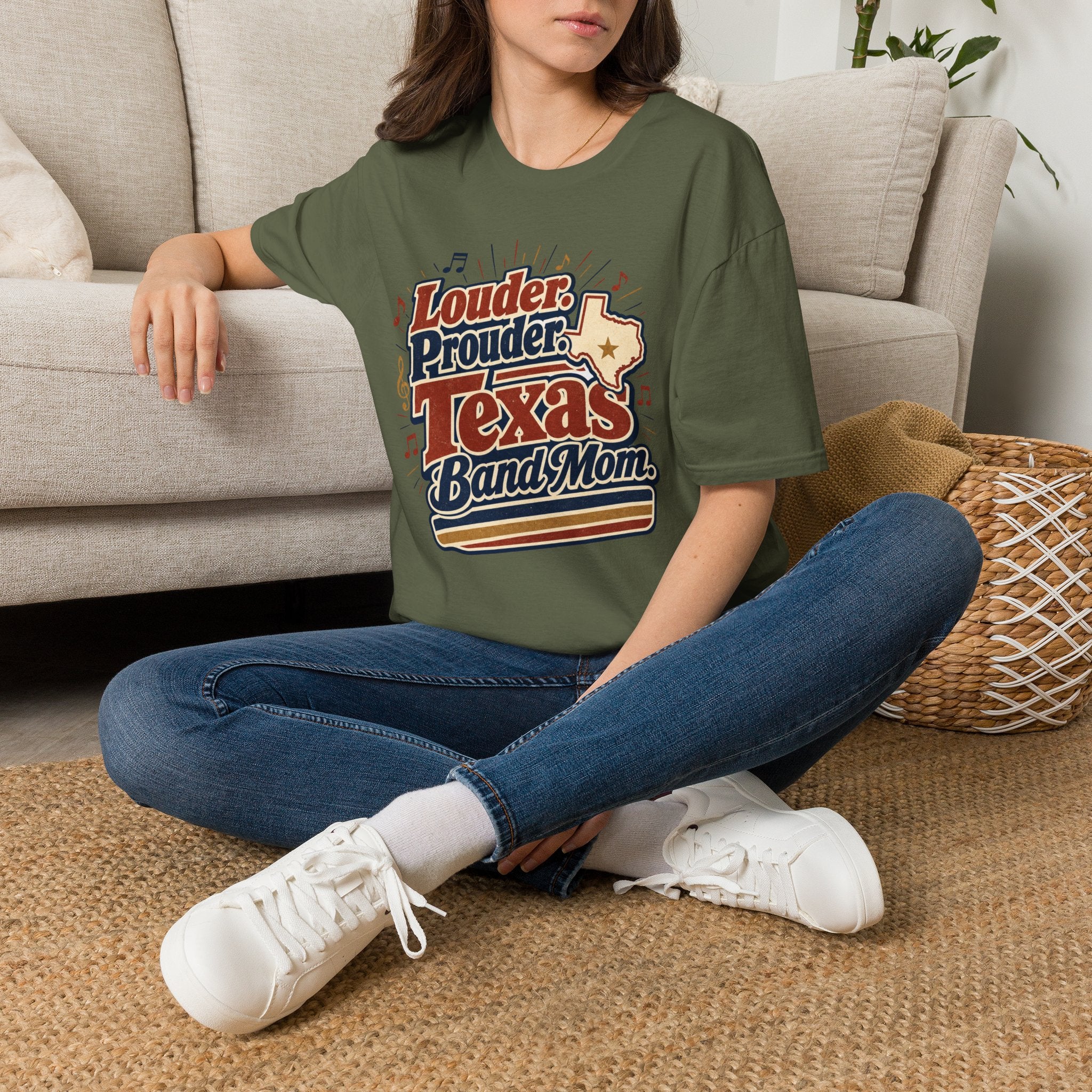 Louder Prouder Texas Band Mom T-shirt