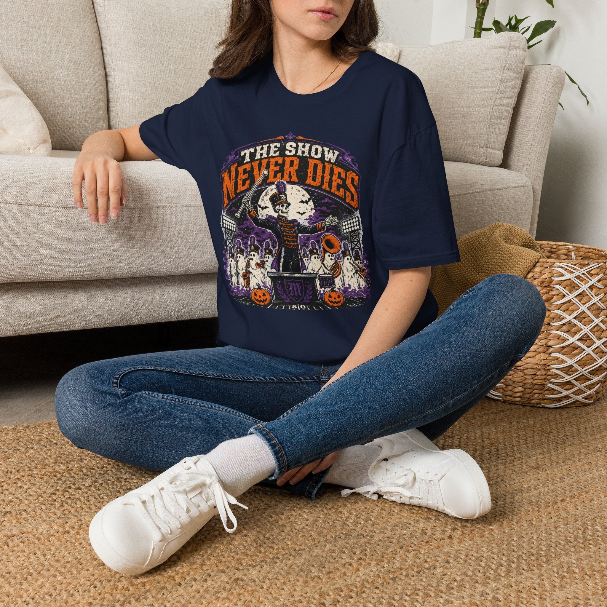 The Show Never Dies Skeleton Ghost Band T-shirt
