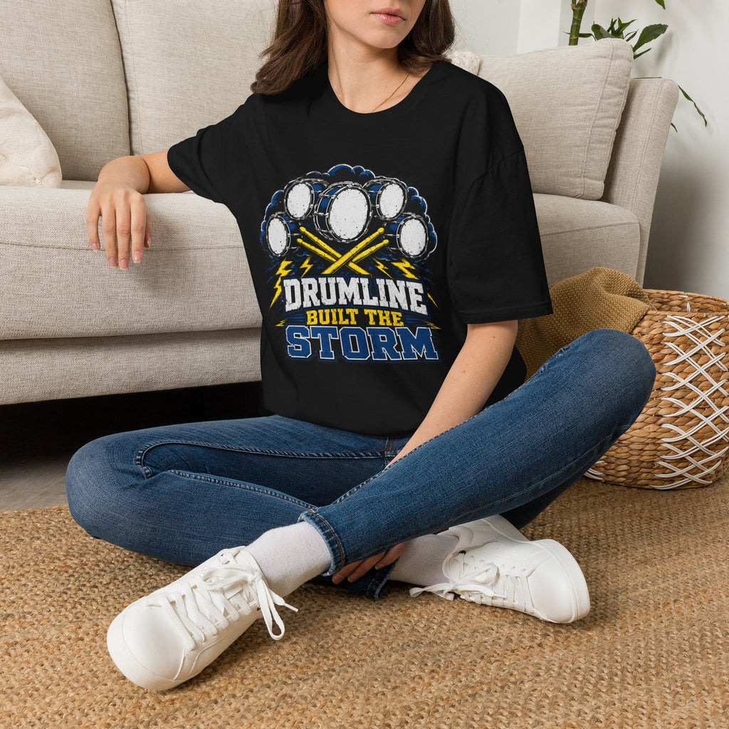 Drumline Built the Storm T-Shirt — Drum Corps Marching Band Tee