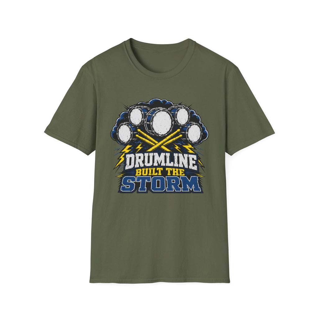 Drumline Built the Storm T-Shirt — Drum Corps Marching Band Tee