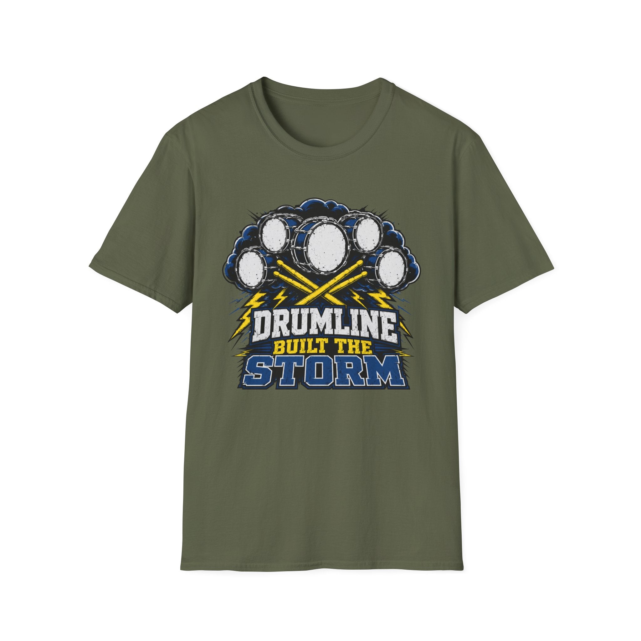 Drumline Built the Storm T-Shirt — Drum Corps Marching Band Tee