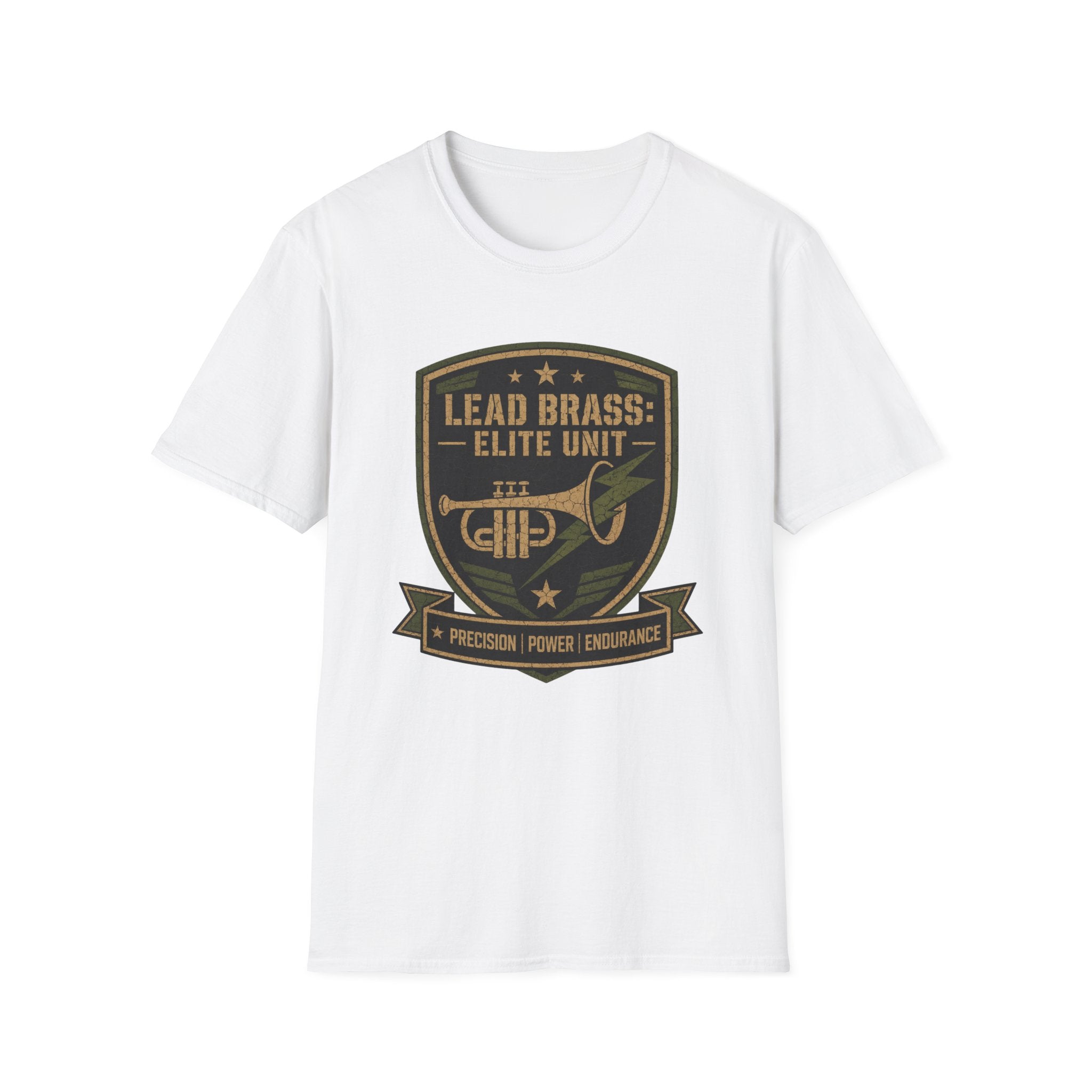 Lead Brass: Elite Unit Black Background T-shirt
