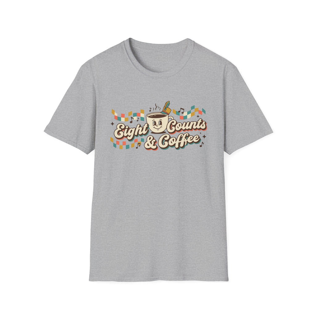 8 Counts and Coffee Retro T-shirt