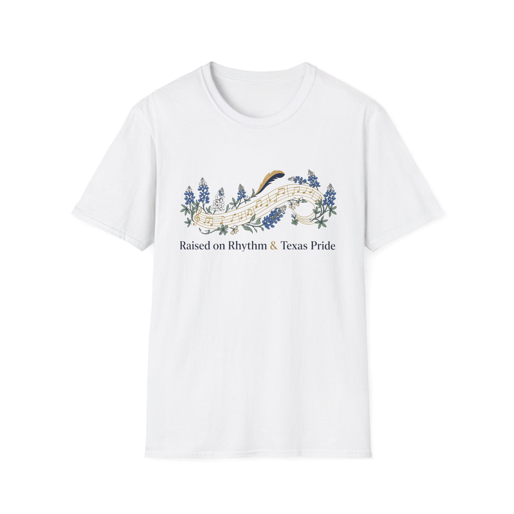 Raised on Rhythm and Texas Pride Bluebonnets T-shirt
