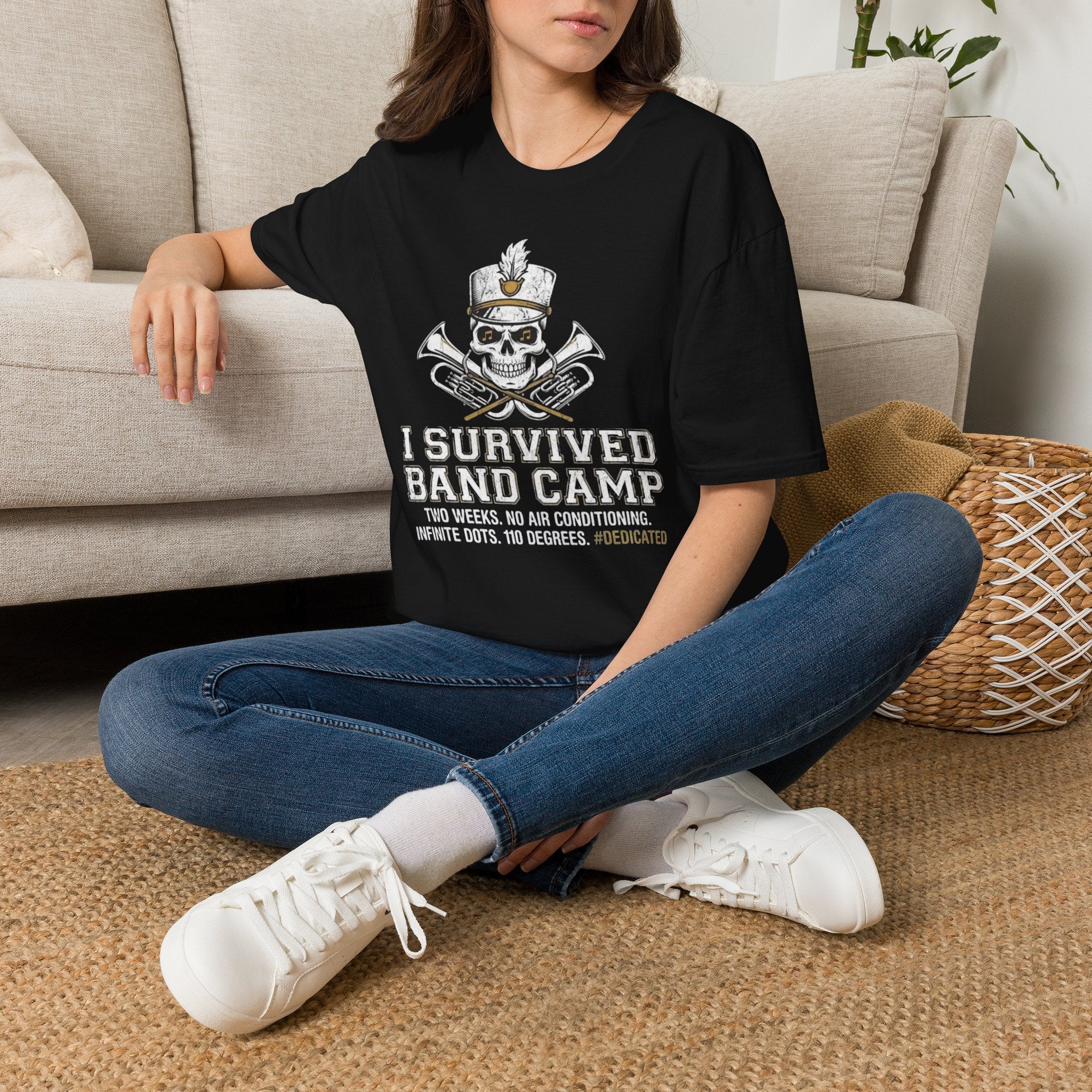 Skeleton I Survived Band Camp T-shirt