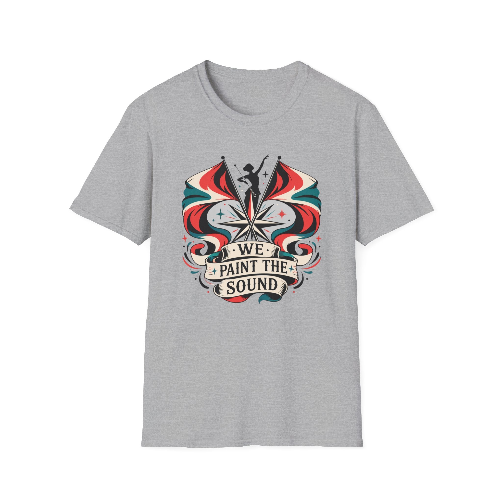 We Paint the Town Color Guard Retro Colors T-shirt