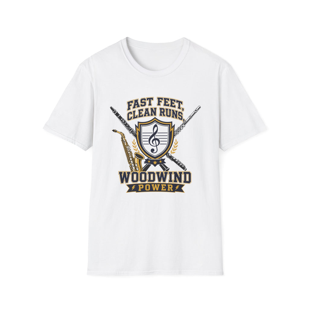 Fast Feet Clean Runs Woodwind Power T-shirt
