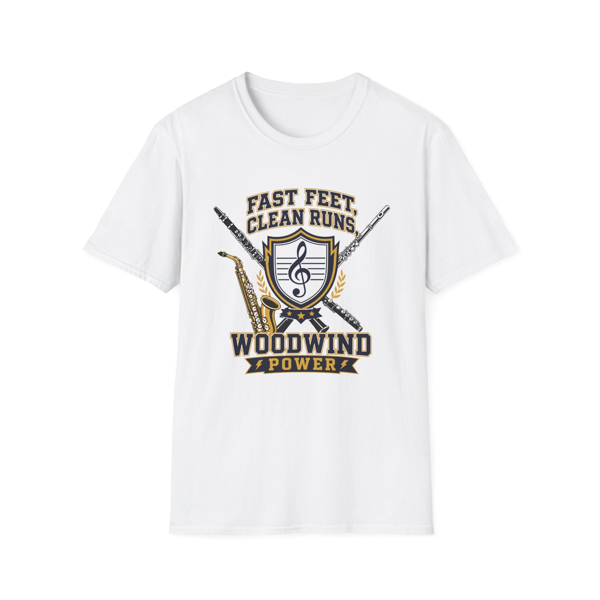 Fast Feet Clean Runs Woodwind Power T-shirt