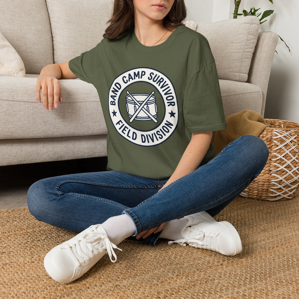 Band Camp Survivor Field Division with Snare Drum T-shirt