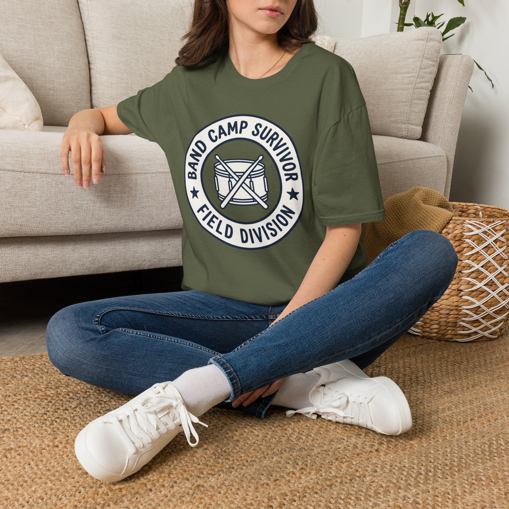 Band Camp Survivor Field Division with Snare Drum T-shirt