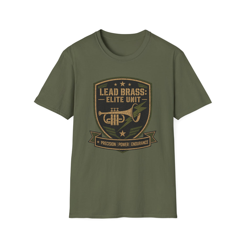 Lead Brass: Elite Unit Black Background T-shirt