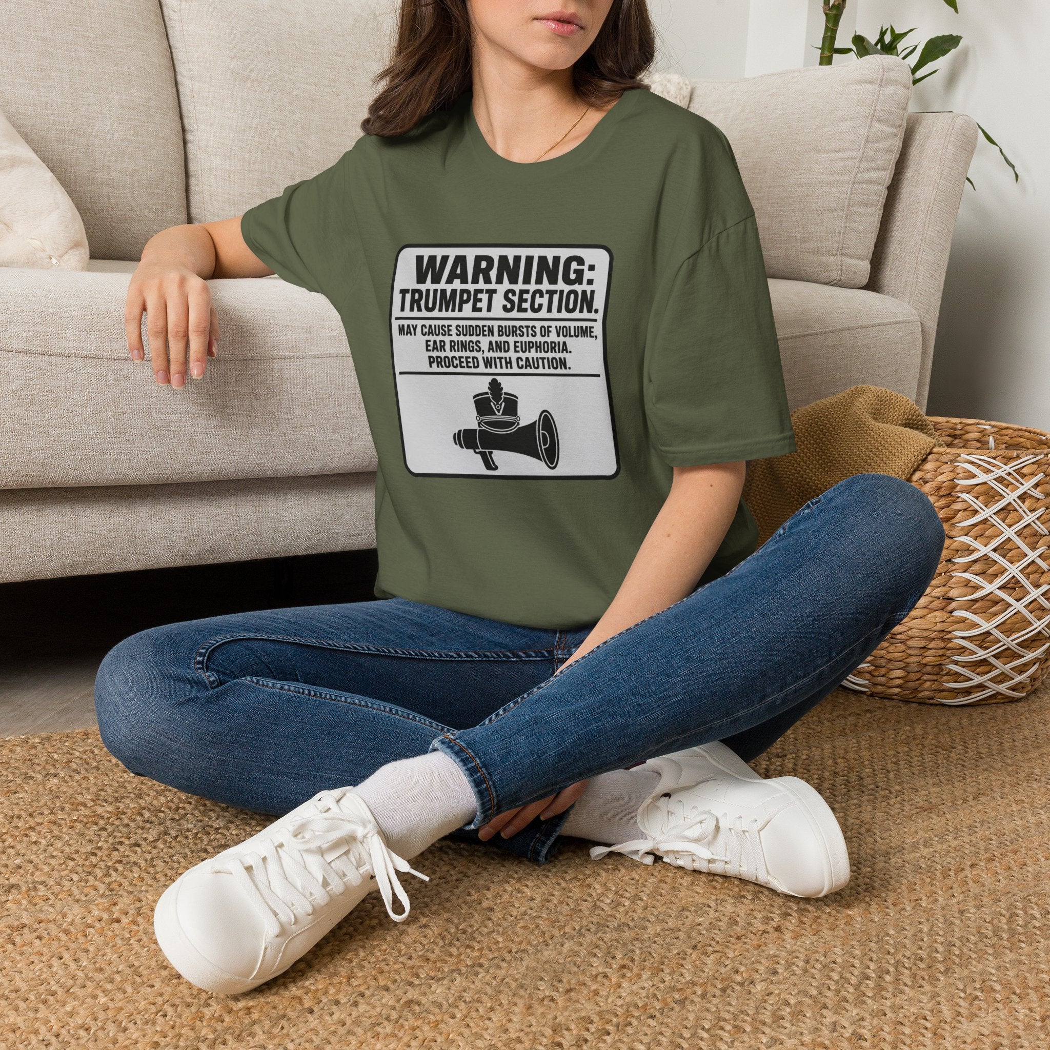 Warning Trumpet Section May Cause Sudden Bursts of Volume T-shirt