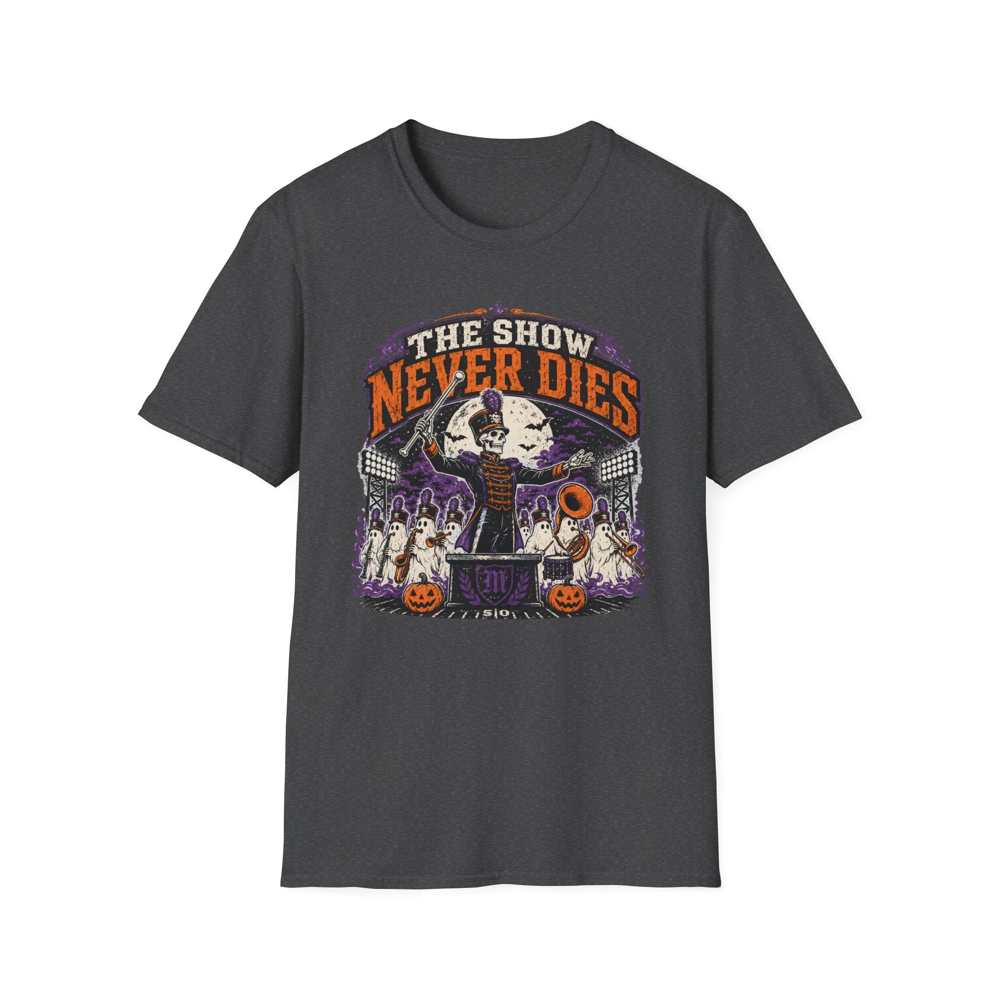 The Show Never Dies Skeleton Ghost Band T-shirt
