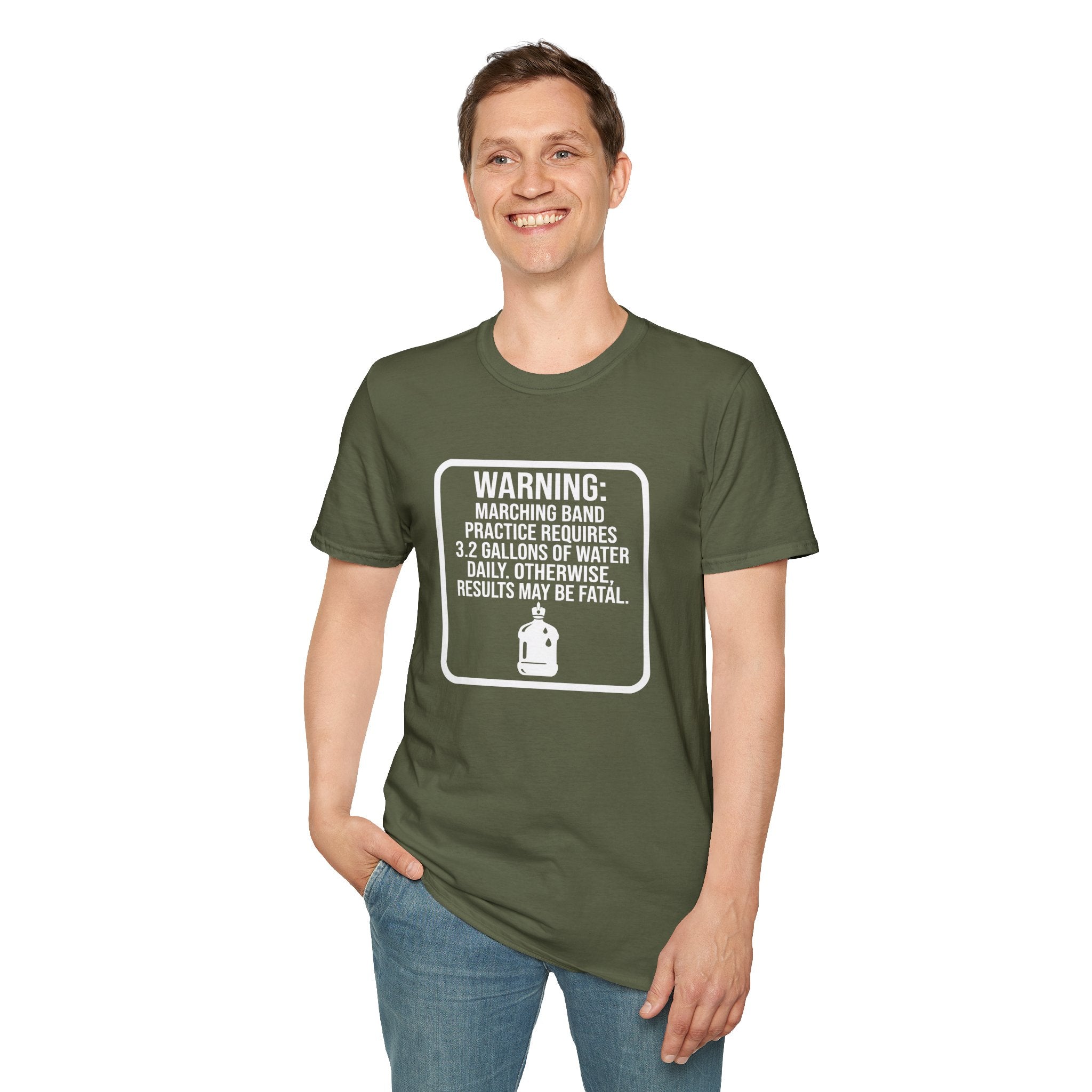 Warning Marching Band Practice Requires 3.2 Gallons of Water T-shirt