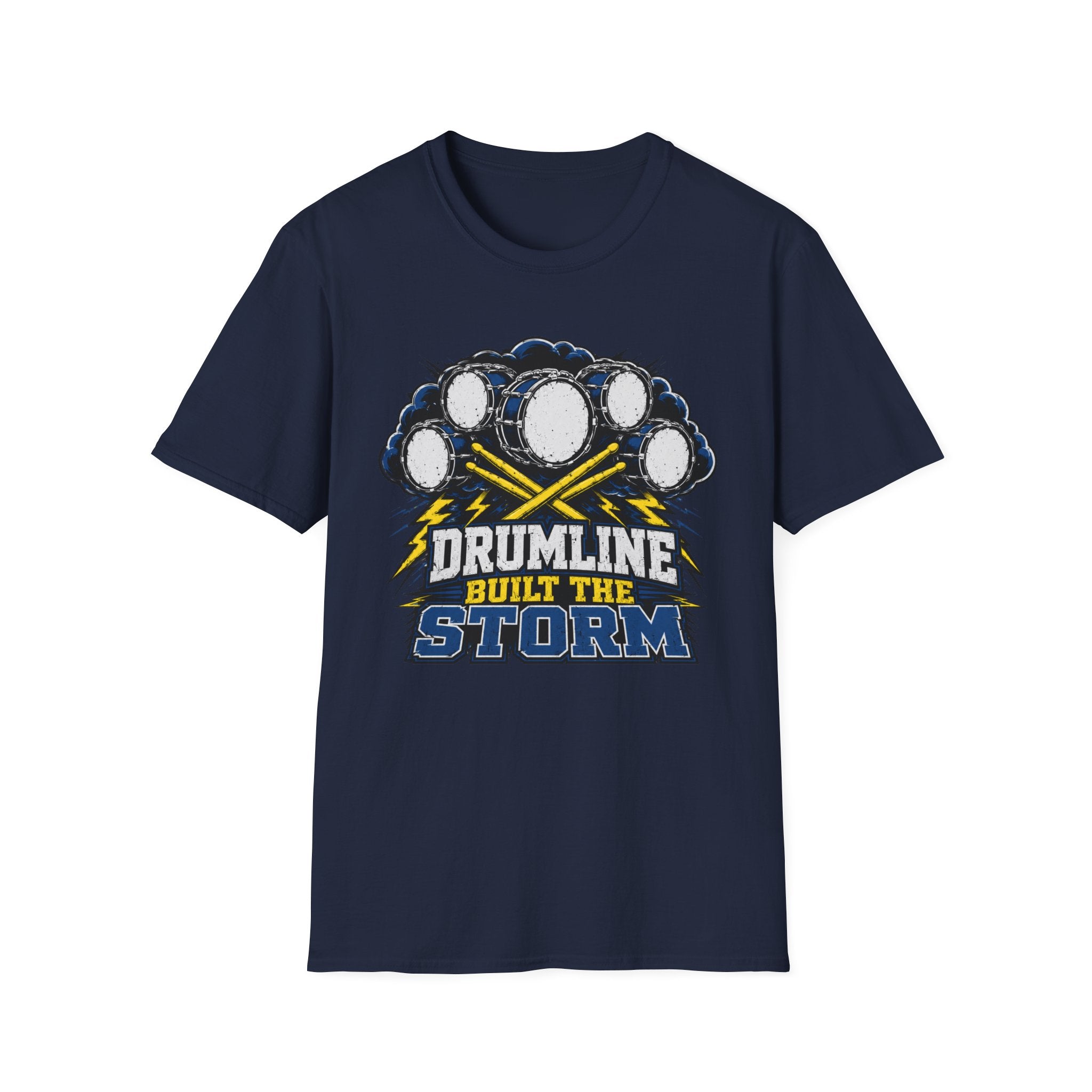 Drumline Built the Storm T-Shirt — Drum Corps Marching Band Tee
