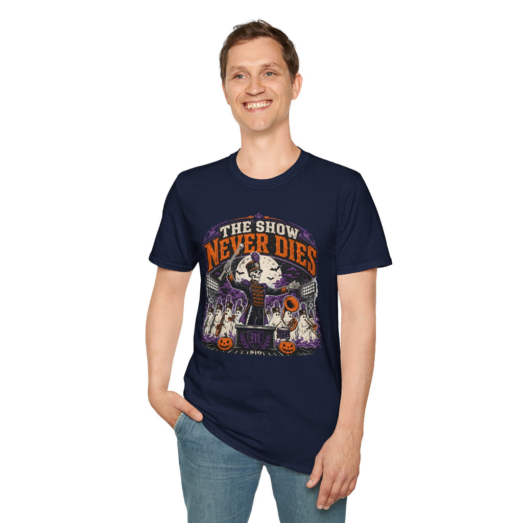 The Show Never Dies Skeleton Ghost Band T-shirt