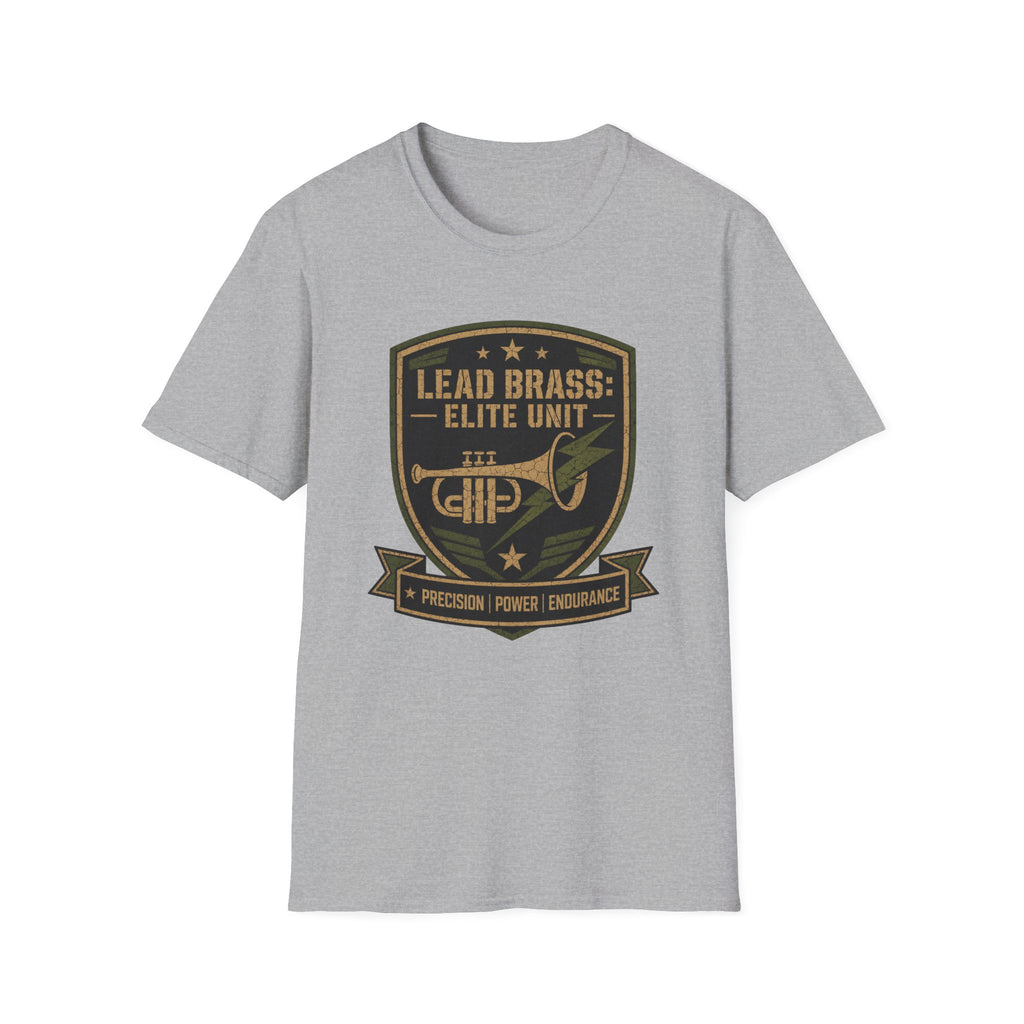 Lead Brass: Elite Unit Black Background T-shirt