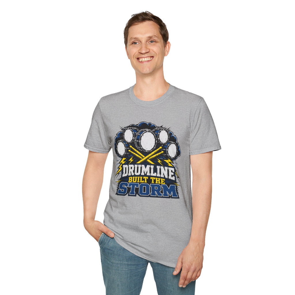 Drumline Built the Storm T-Shirt — Drum Corps Marching Band Tee
