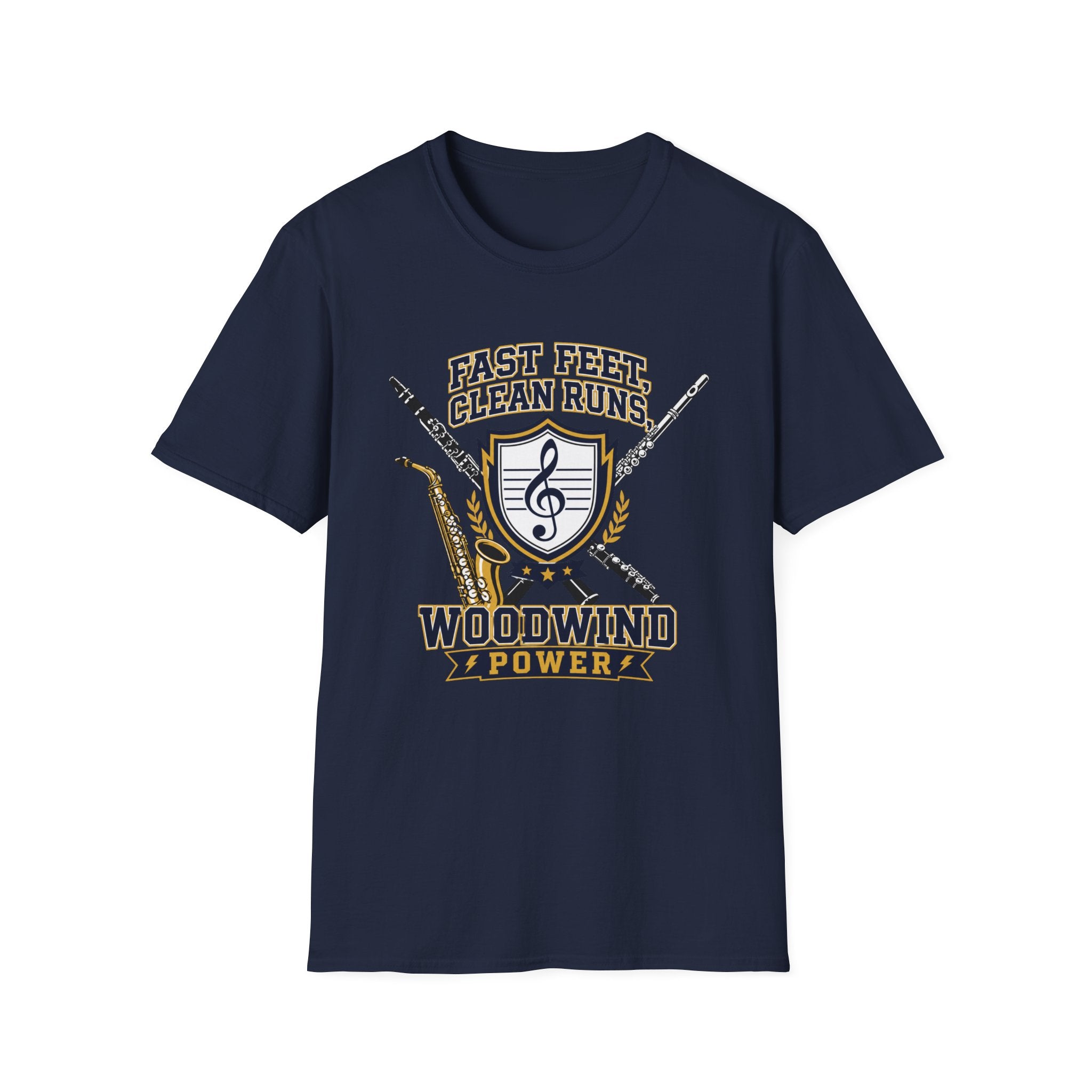 Fast Feet Clean Runs Woodwind Power T-shirt