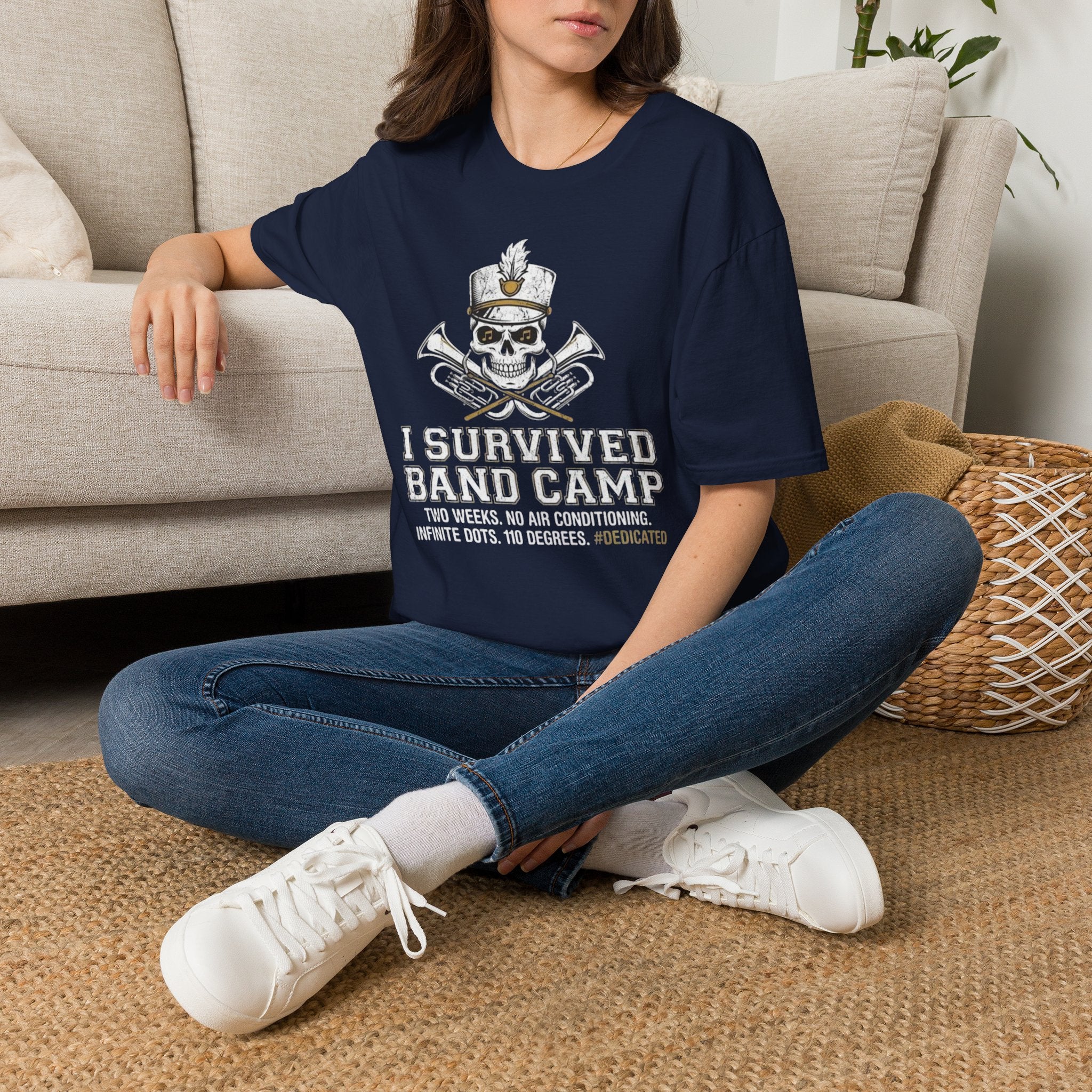Skeleton I Survived Band Camp T-shirt