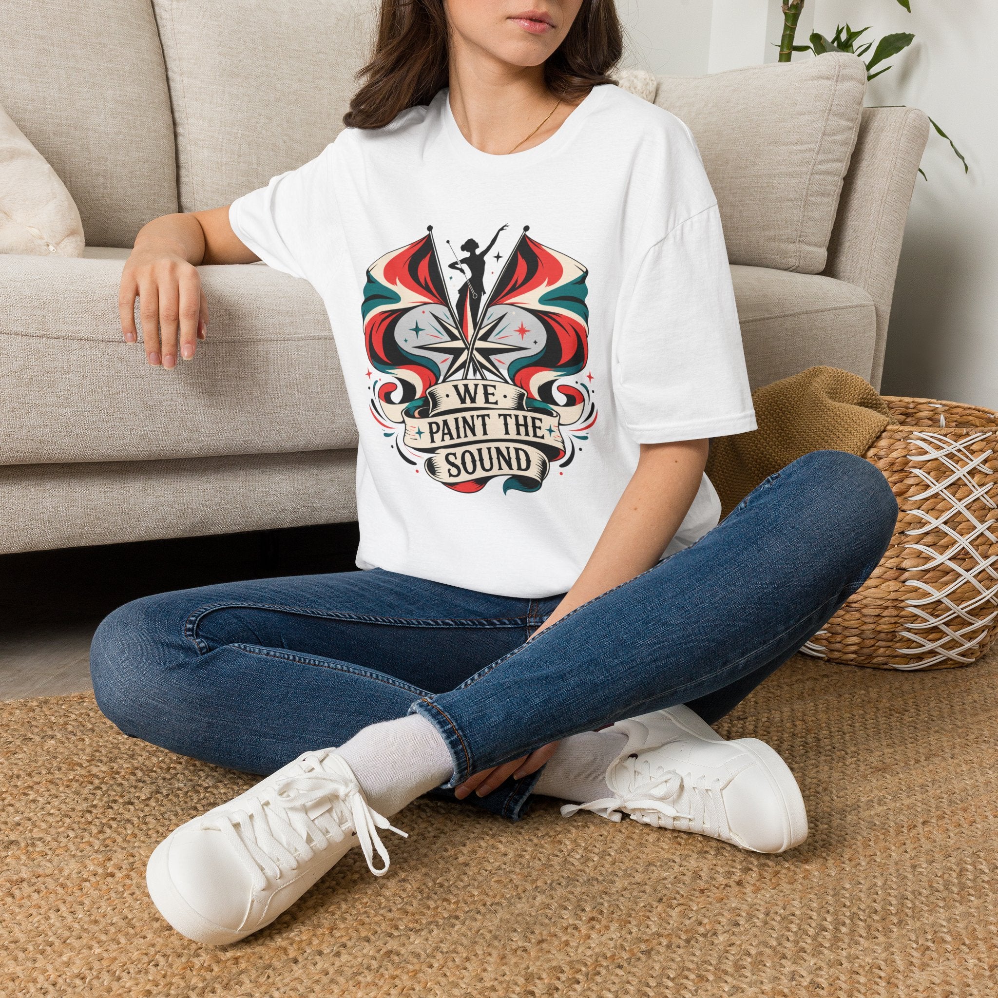 We Paint the Town Color Guard Retro Colors T-shirt