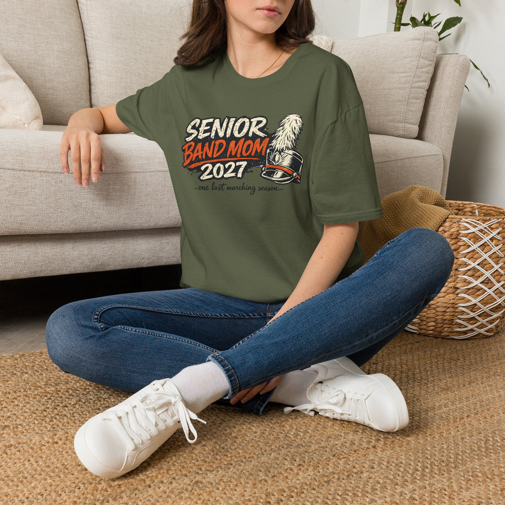 Senior Band Mom 2027 T-Shirt — One Last Marching Season